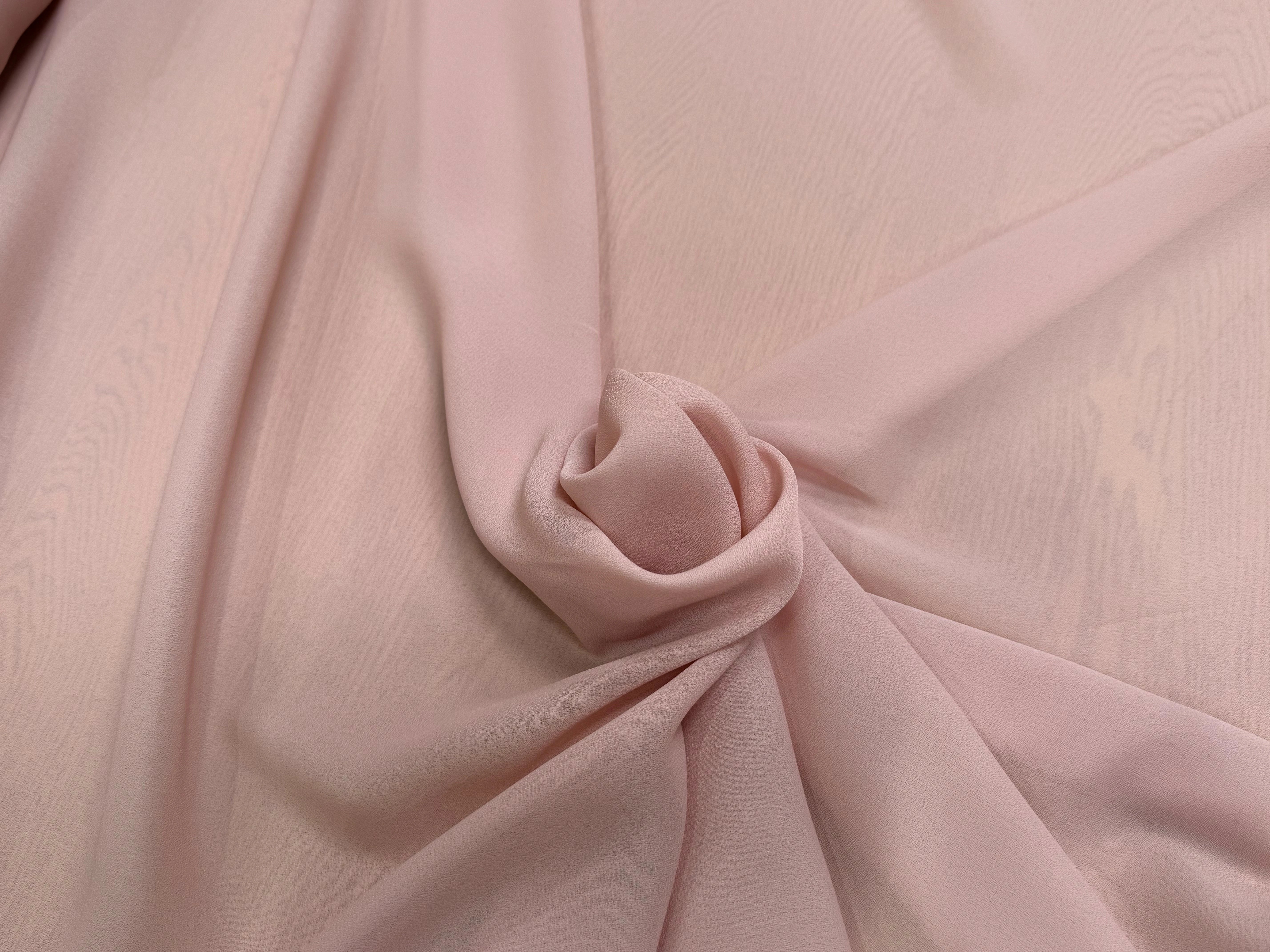 CREPE GEORGETTE ROSE PALE - My Little Coupon