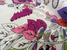 CREPE GEORGETTE SOIE FIORI PSICHEDELICI - My Little Coupon