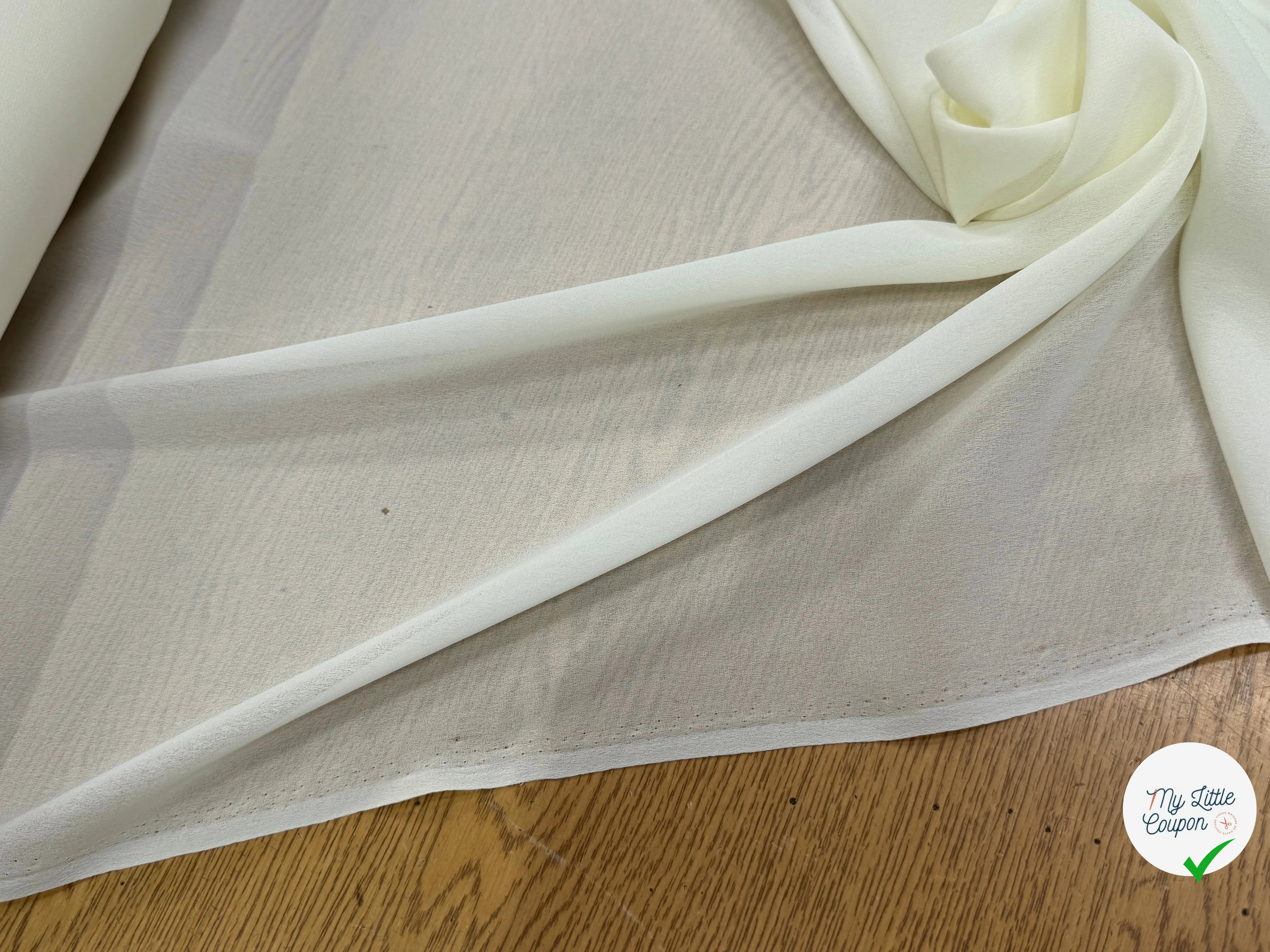 CREPE GEORGETTE SUBLIME ÉCRU - My Little Coupon