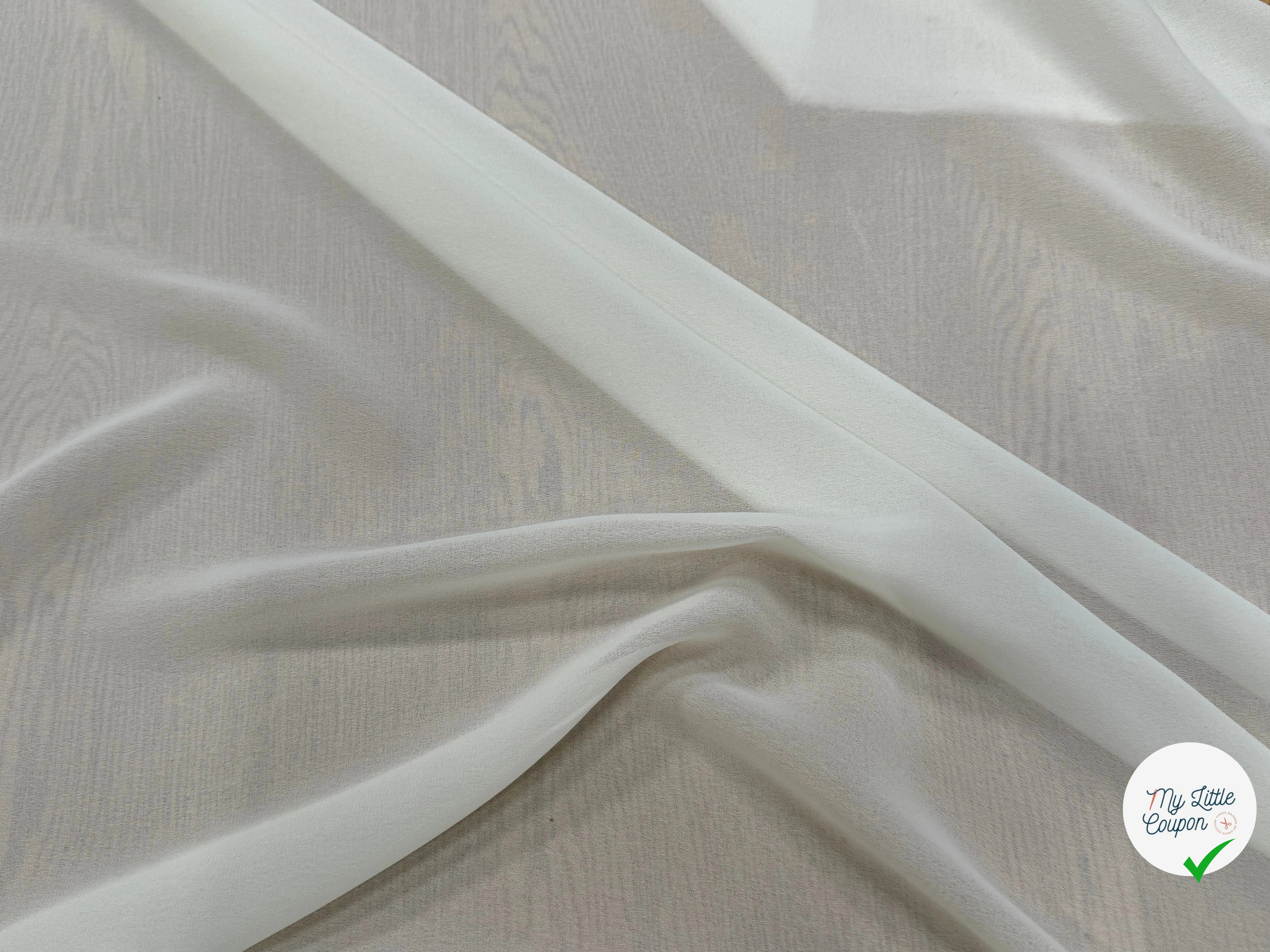 CREPE GEORGETTE SUBLIME ÉCRU - My Little Coupon