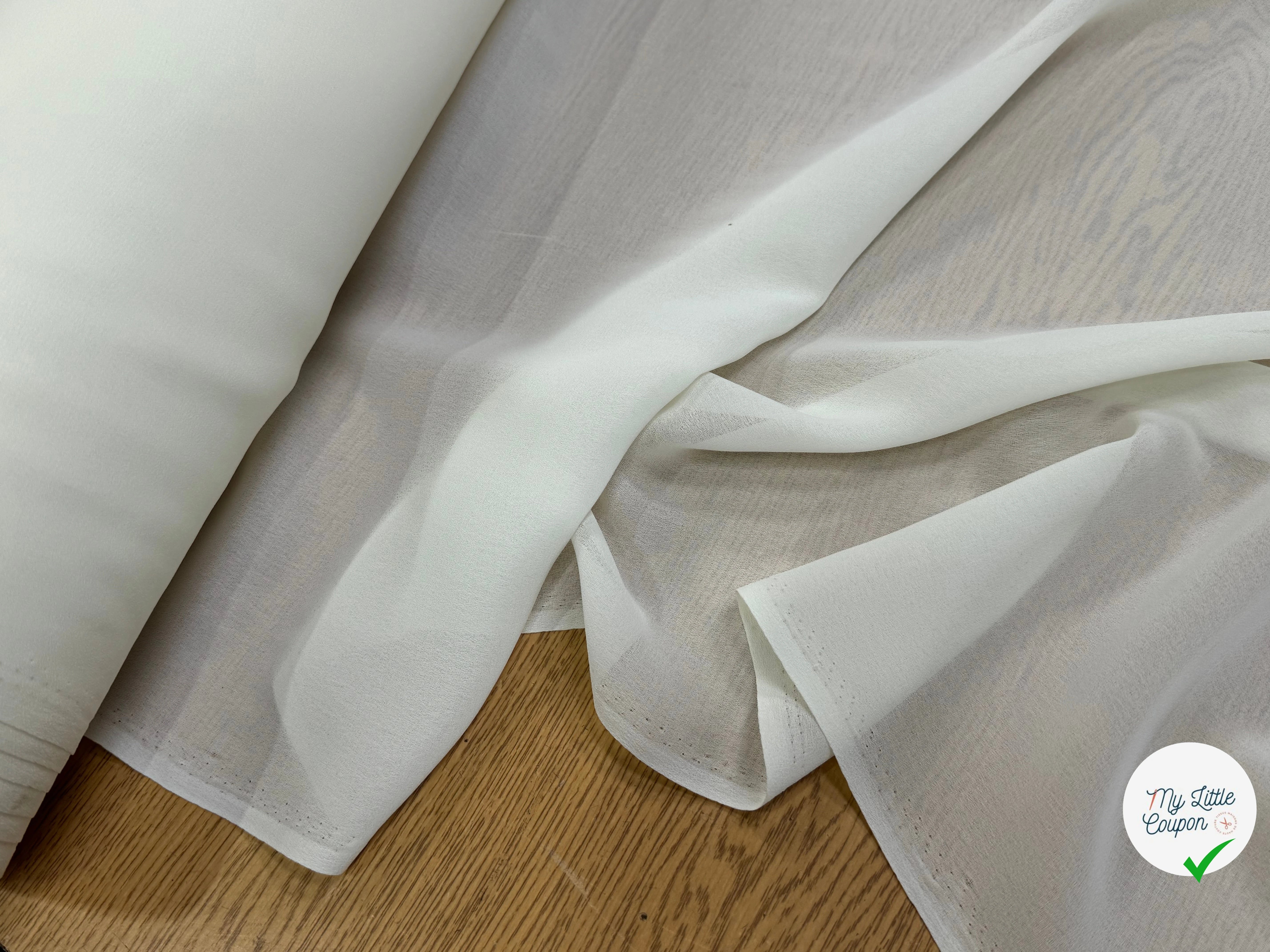 CREPE GEORGETTE SUBLIME ÉCRU - My Little Coupon