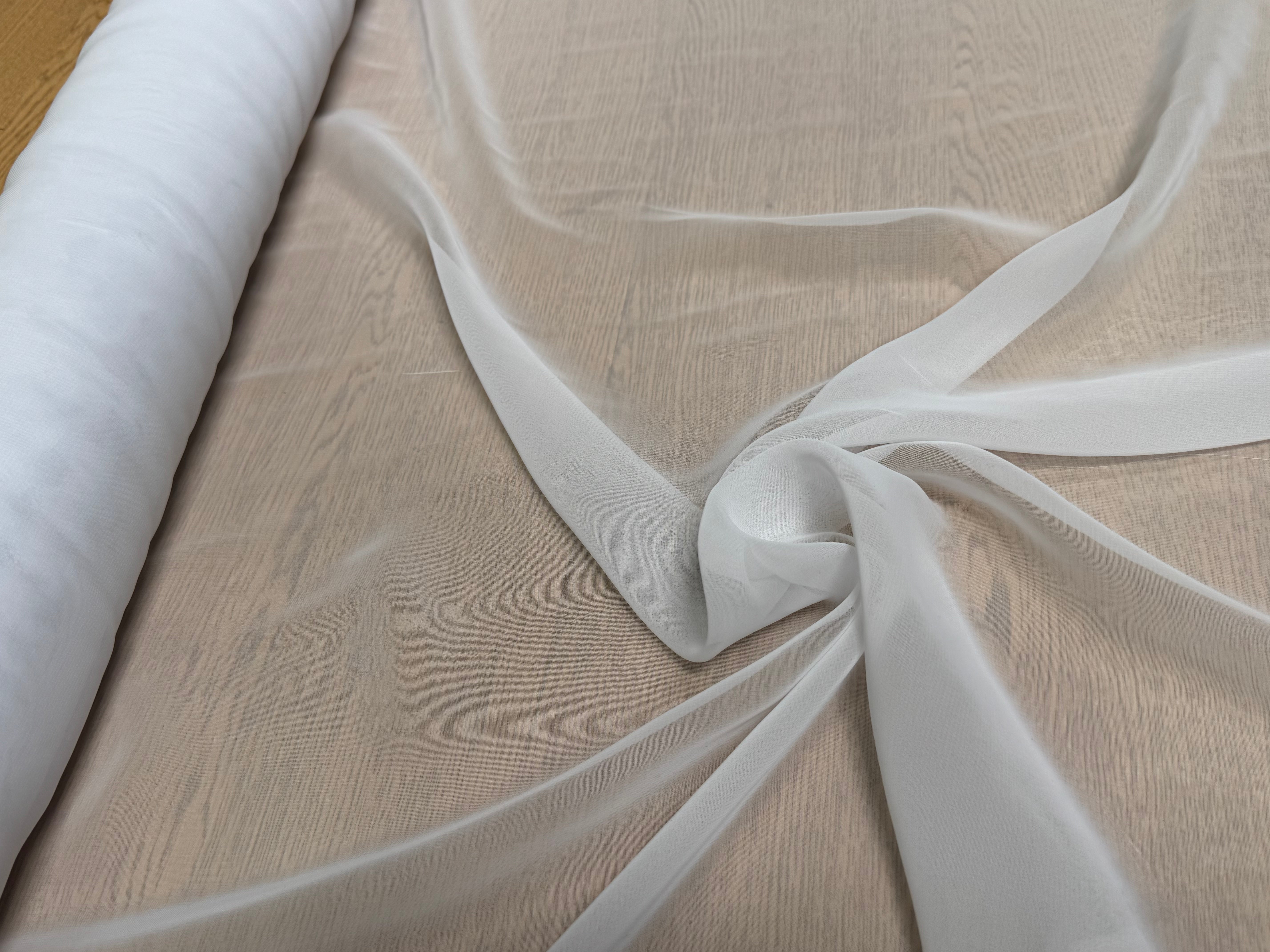 CREPE GEORGETTE ULTRA FLUIDE BLANC OPTIQUE - My Little Coupon