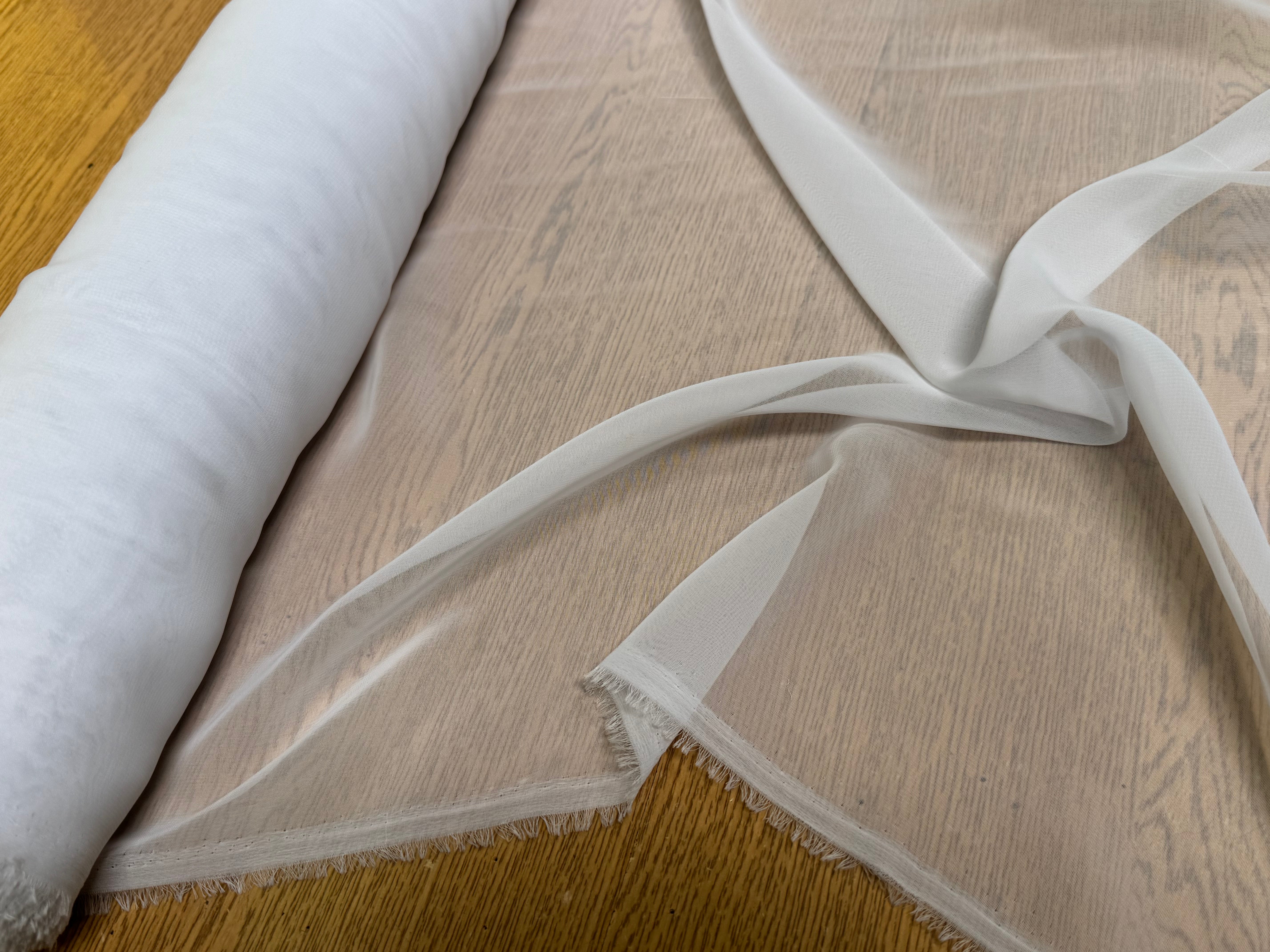 CREPE GEORGETTE ULTRA FLUIDE BLANC OPTIQUE - My Little Coupon