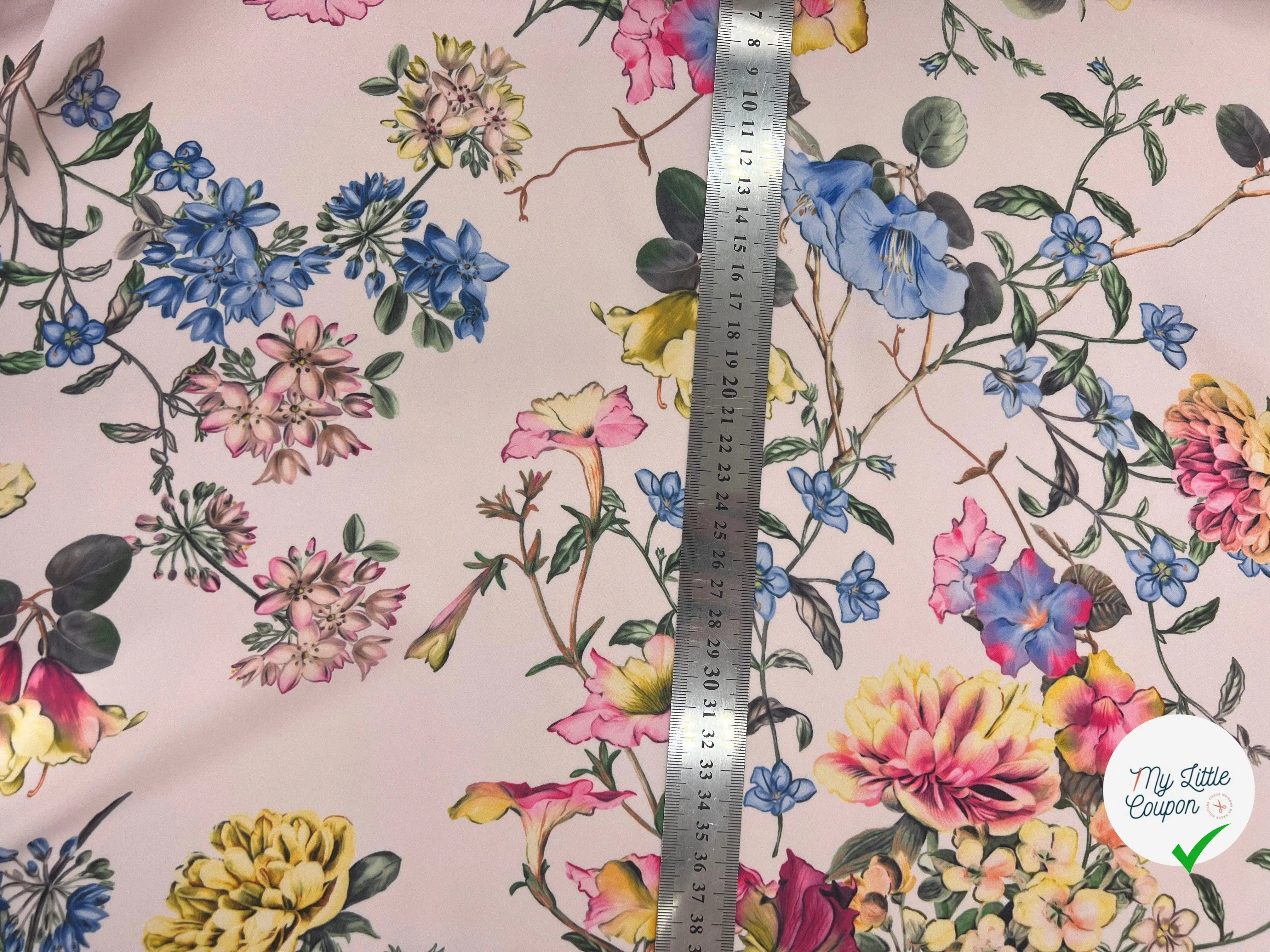 CRÊPE IMPRIMÉ FLEURS DE ROMANCE - My Little Coupon - tissu - coudre