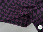 CREPE IMPRIMÉ GAMING  PIED DE COQ AUBERGINE NOIR - My Little Coupon
