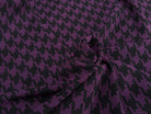 CREPE IMPRIMÉ GAMING  PIED DE COQ AUBERGINE NOIR - My Little Coupon
