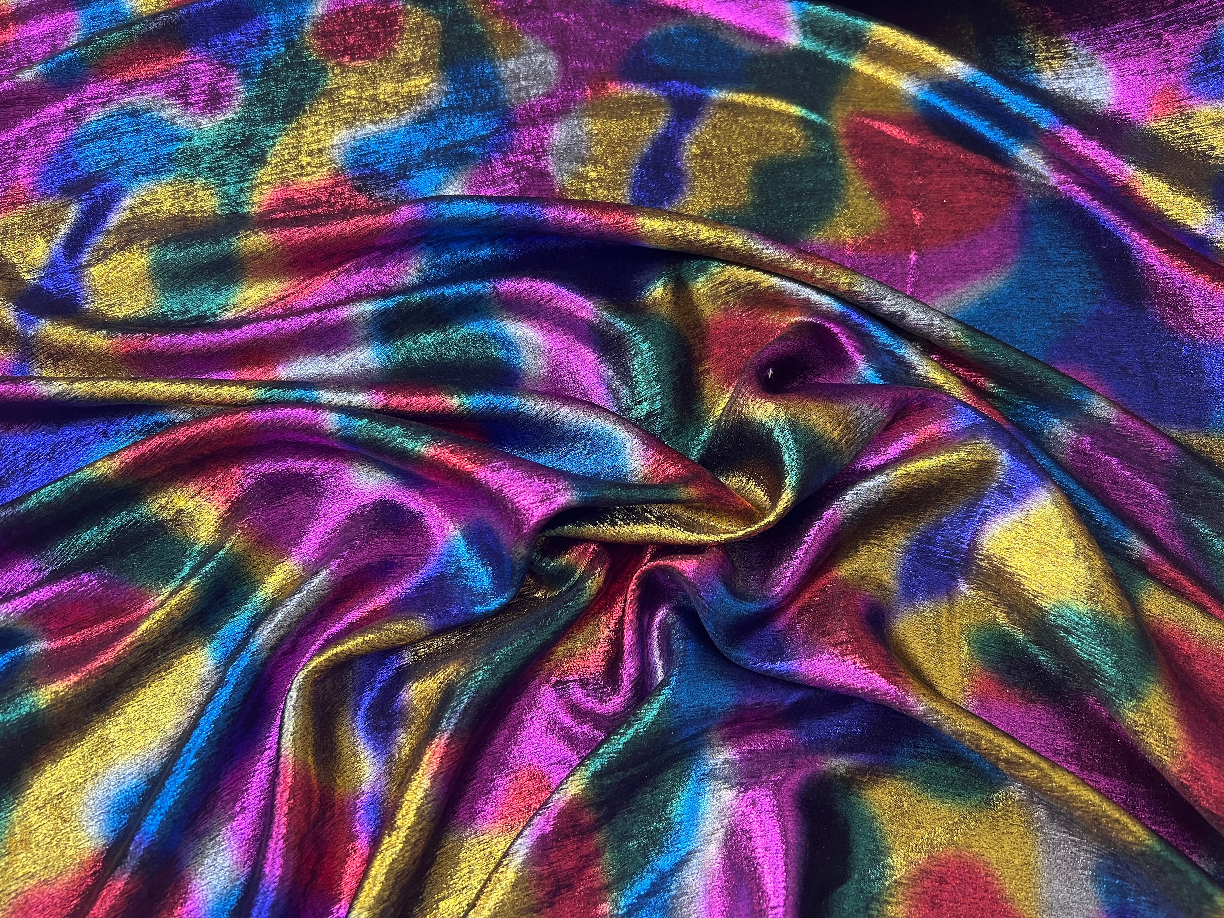 CRÊPE LAMÉ TACHETÉ DE COULEURS - My Little Coupon