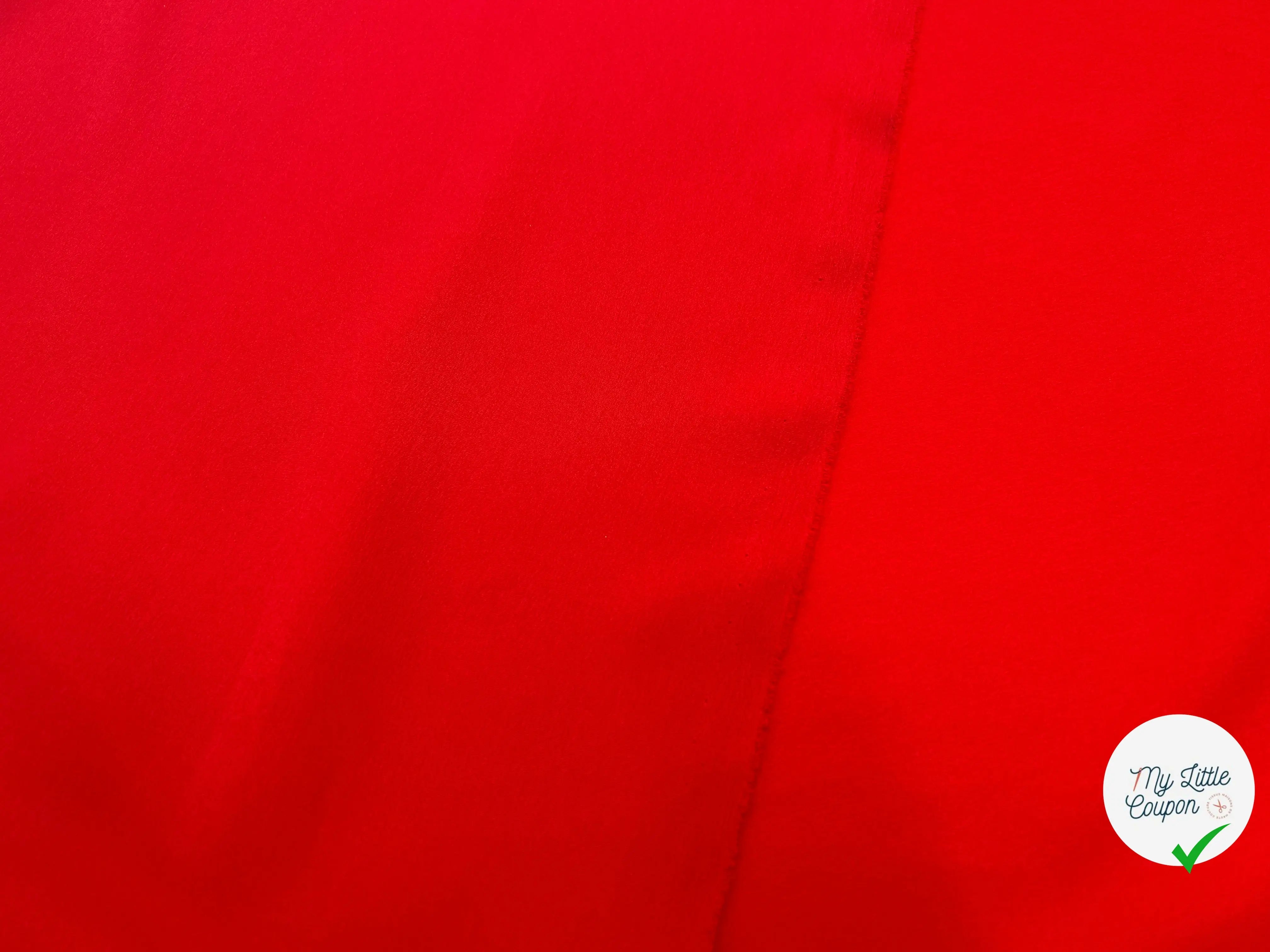 CRÊPE LÉGER ROUGE COQUELICOT - My Little Coupon - tissu - coudre