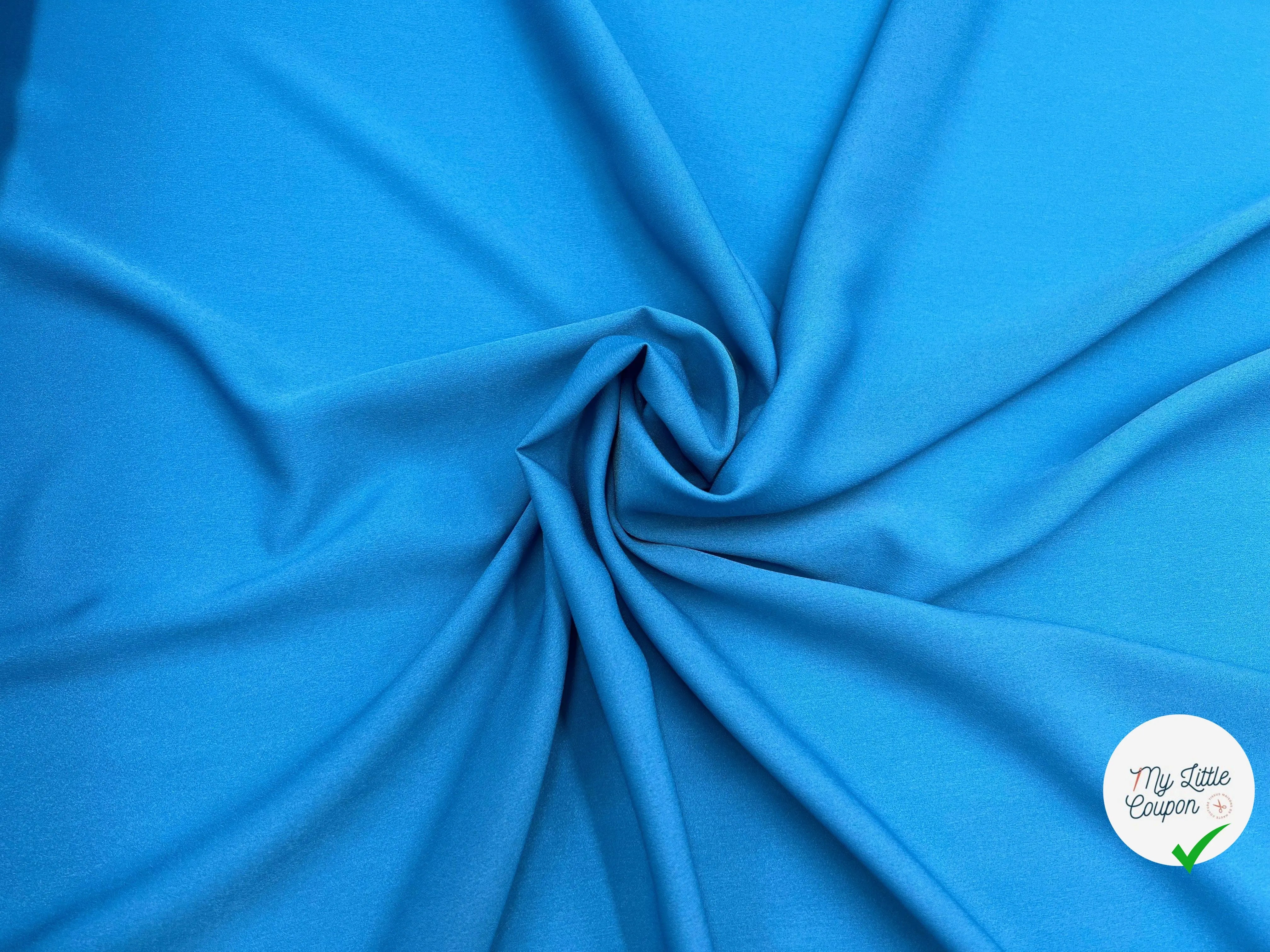 CRÊPE LÉGER TURQUOISE ACIDULÉ - My Little Coupon - tissu - coudre