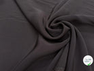 CREPE LÉGÈREMENT SATINÉ ACÉTATE VISCOSE MARRON FONCÉ - My Little Coupon