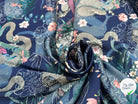 CRÊPE LÉGÈREMENT SATINÉ DRAGON DE BLEU MLC INTERN