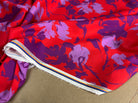 CRÊPE LÉGÈREMENT SATINÉ FLEURS ABSTRAITES PURPLE - My Little Coupon