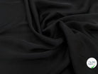 CRÈPE LÉGÈREMENT SATINÉ FLUIDE NOIR 138CM - My Little Coupon