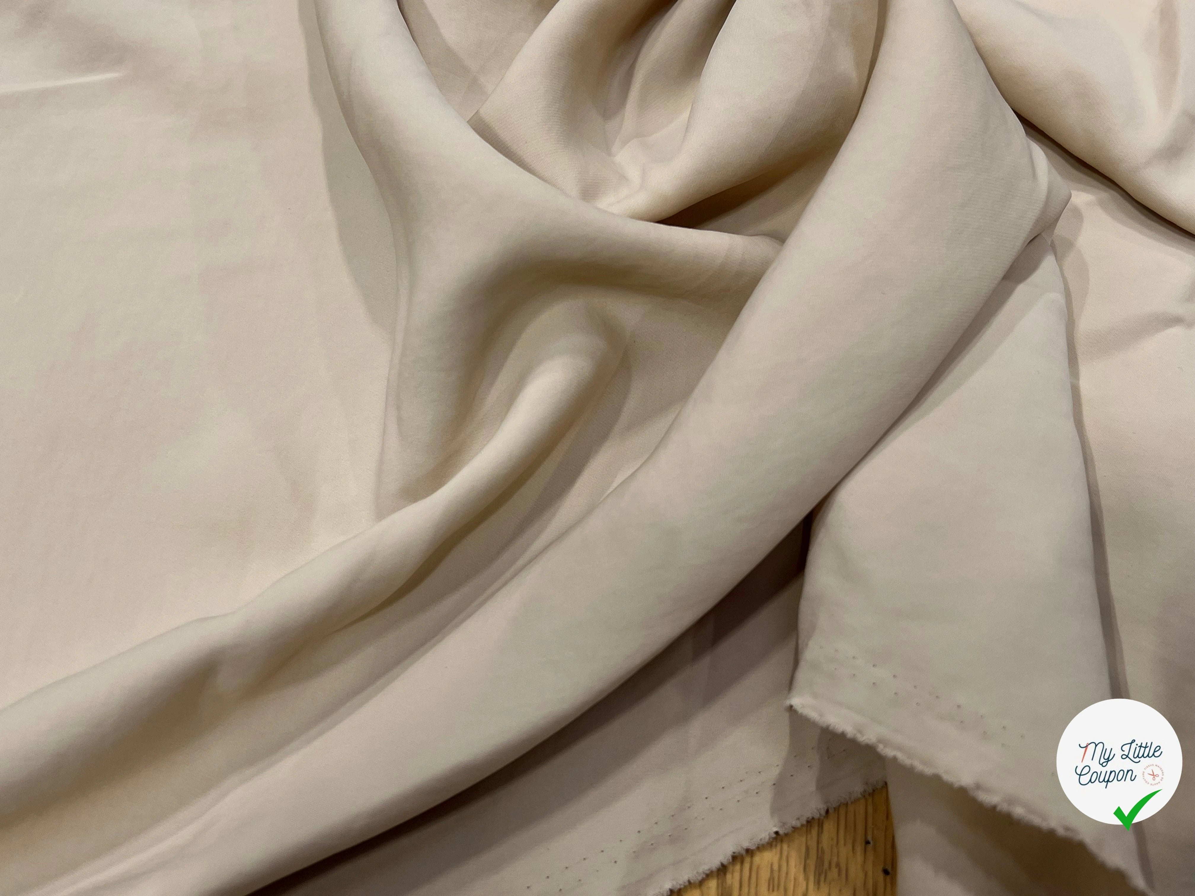 CREPE LISSE FLUIDE STRETCH BEIGE - My Little Coupon