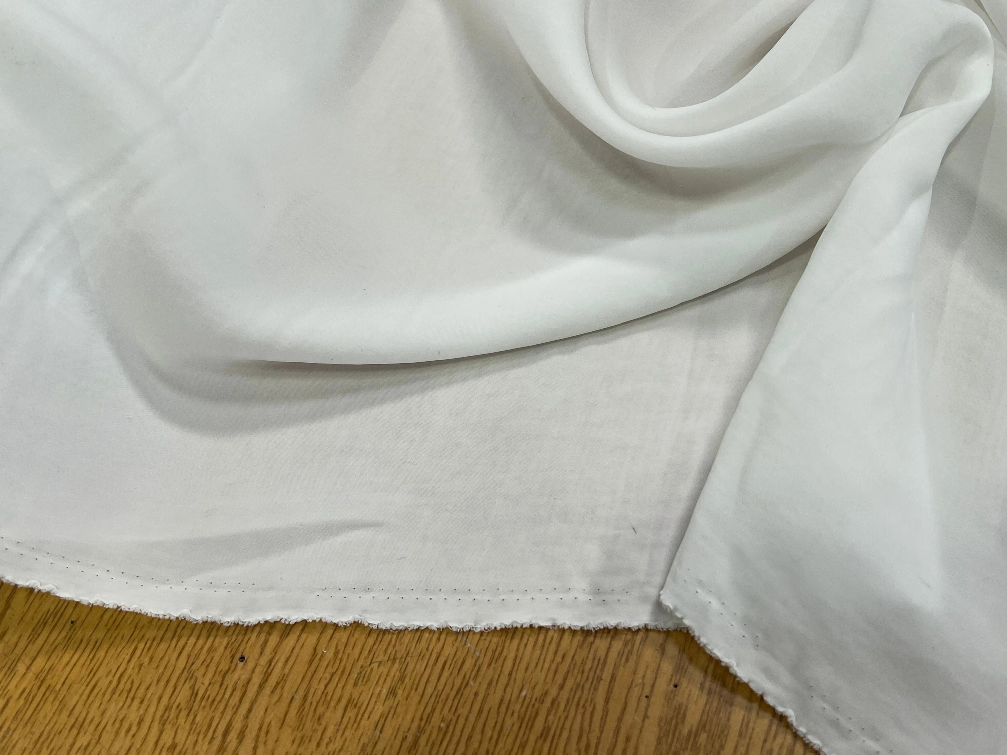 CREPE LISSE FLUIDE STRETCH BLANC - My Little Coupon