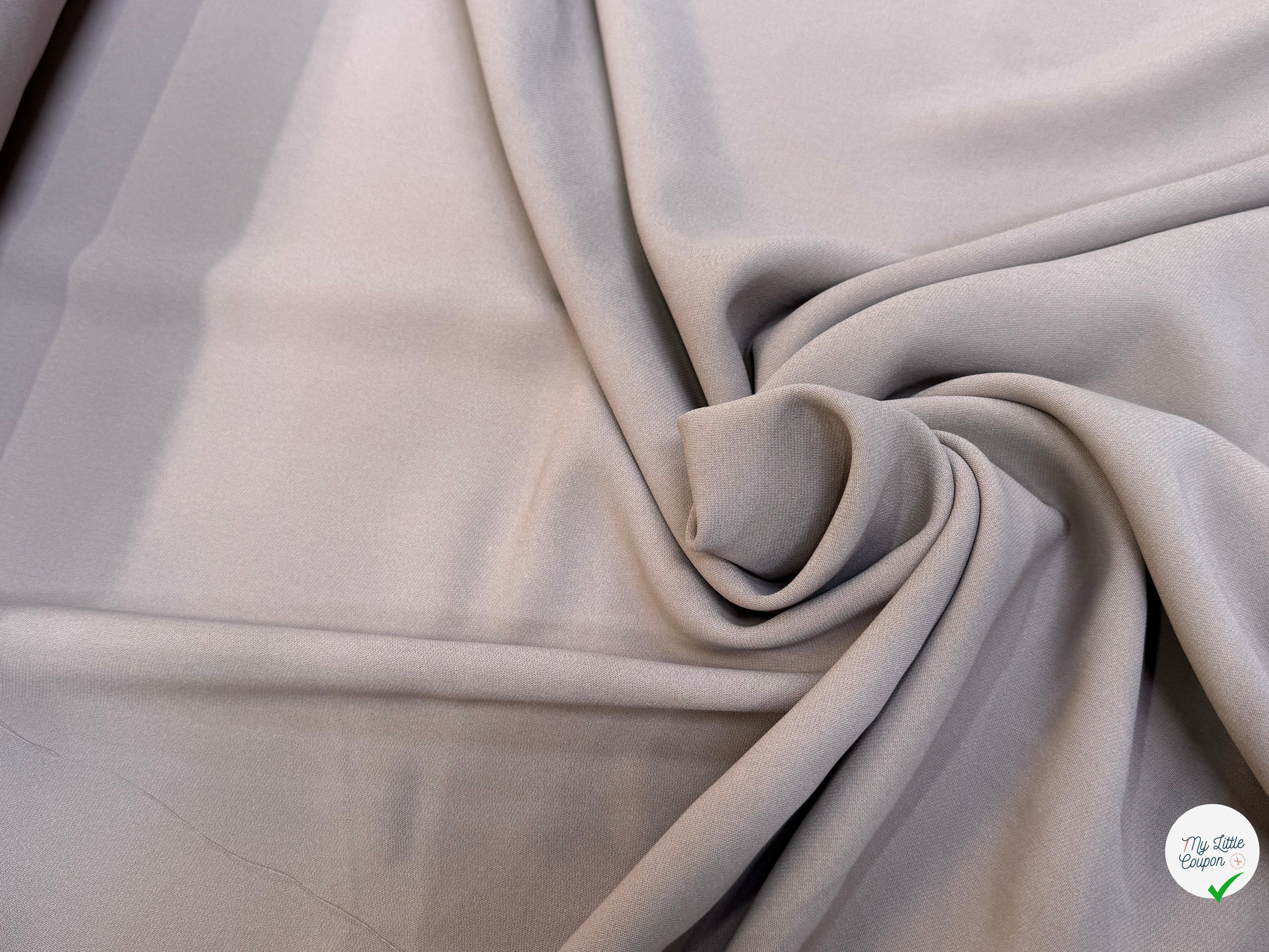 CREPE LOURD 100% VISCOSE CAFÉ AU LAIT TOMBÉ CHIC - My Little Coupon