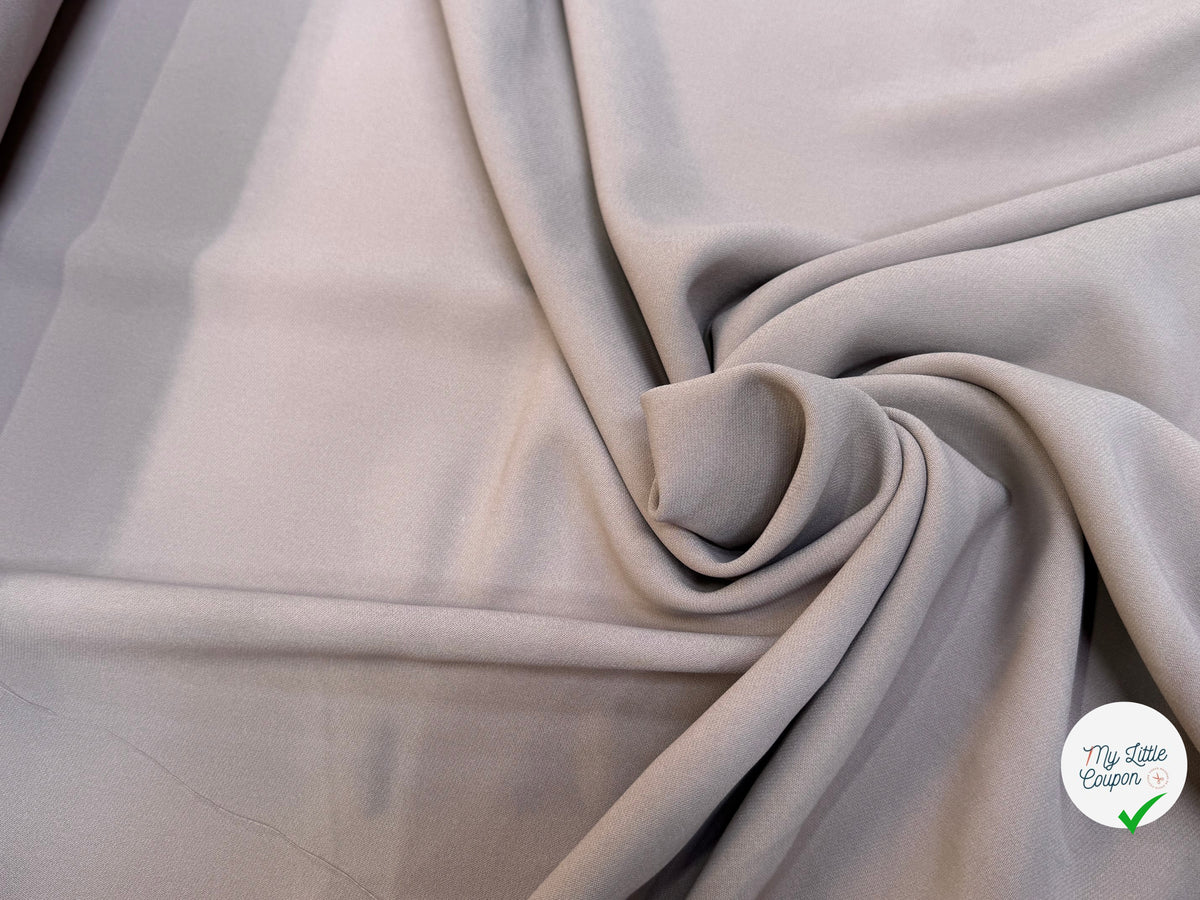 CREPE LOURD 100% VISCOSE CAFÉ AU LAIT TOMBÉ CHIC - My Little Coupon