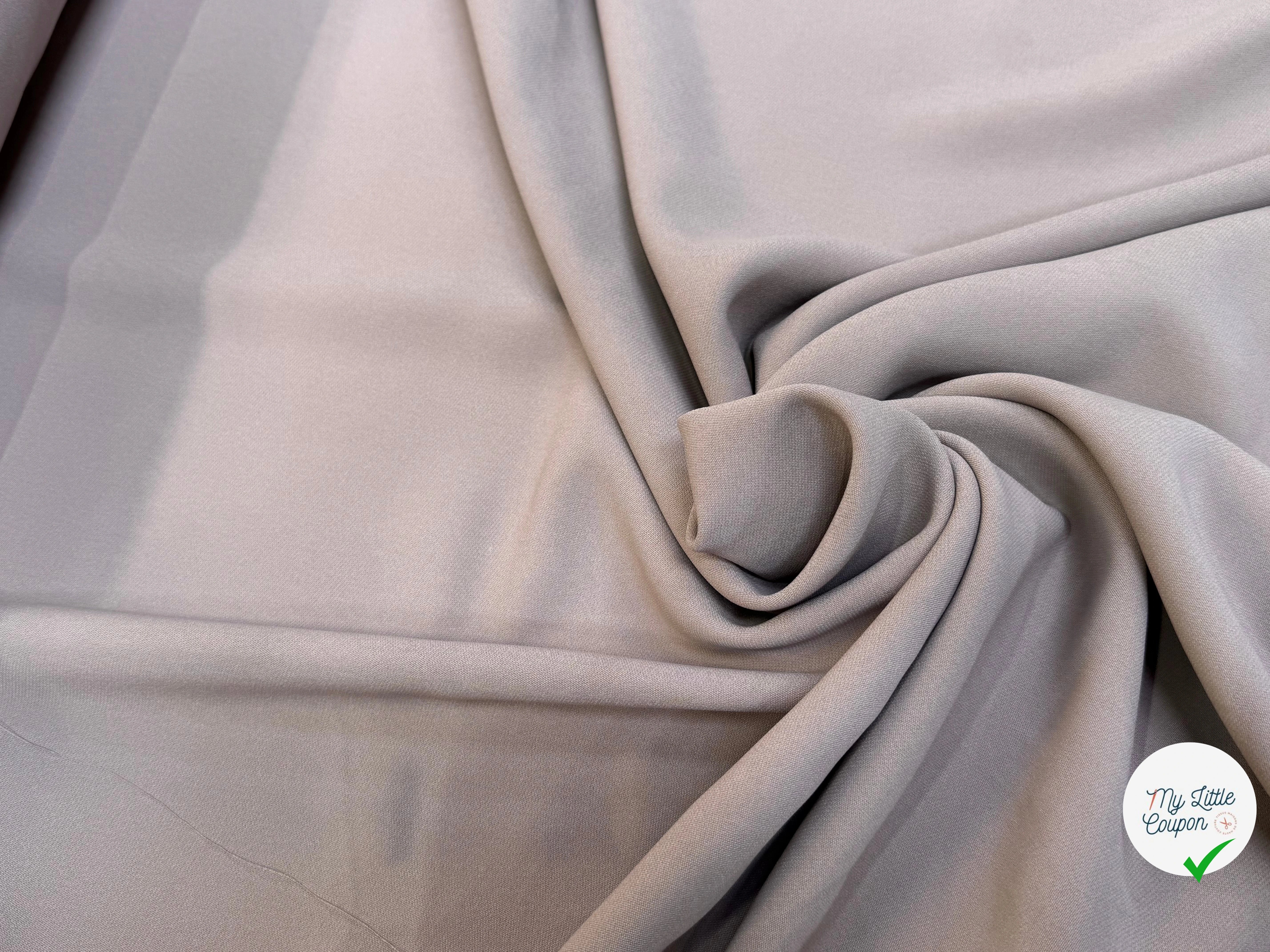 CREPE LOURD 100% VISCOSE CAFÉ AU LAIT TOMBÉ CHIC - My Little Coupon