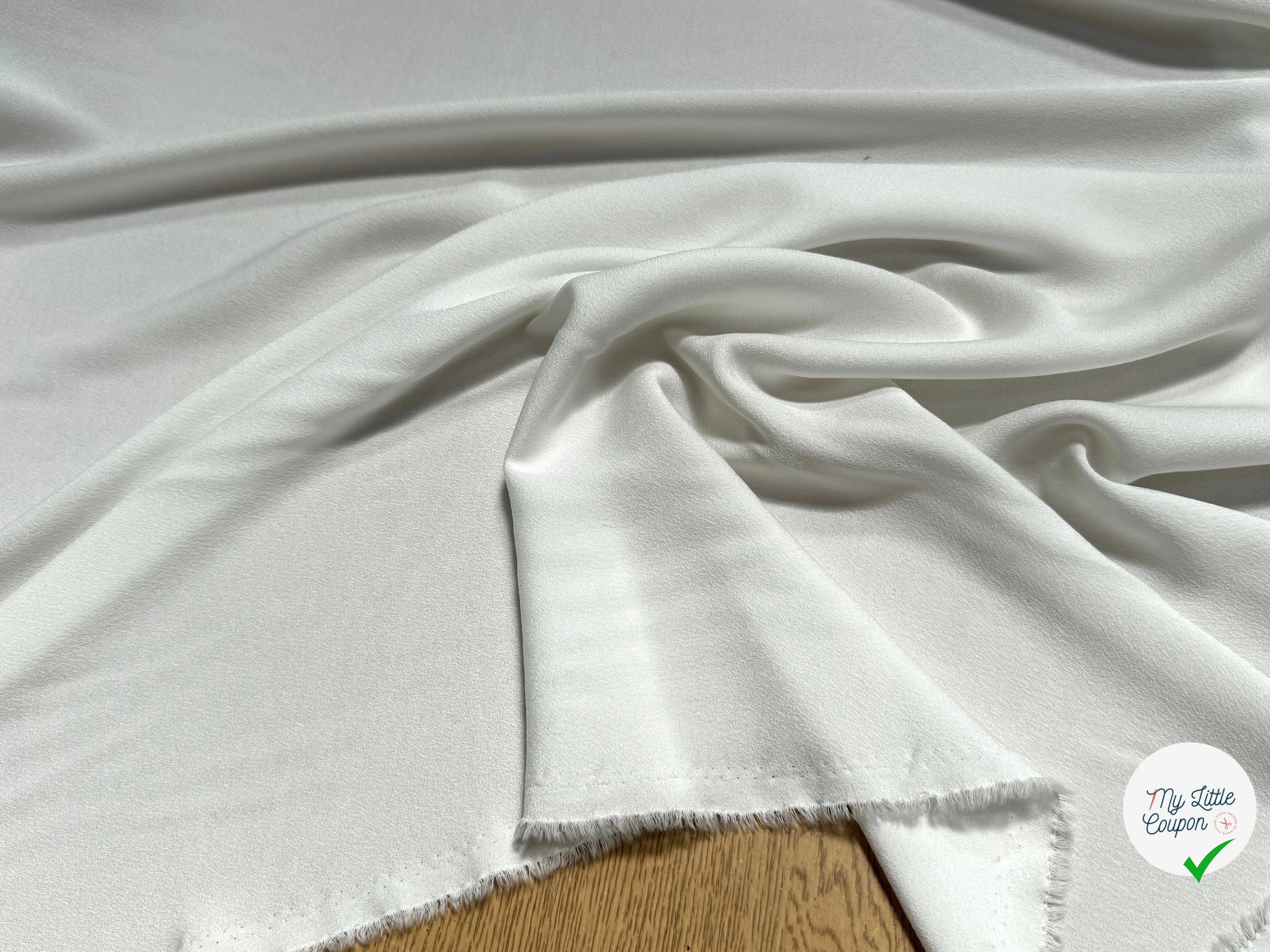 CREPE LOURD BEAU TOMBÉ BLANC CASSÉ STRETCH - My Little Coupon