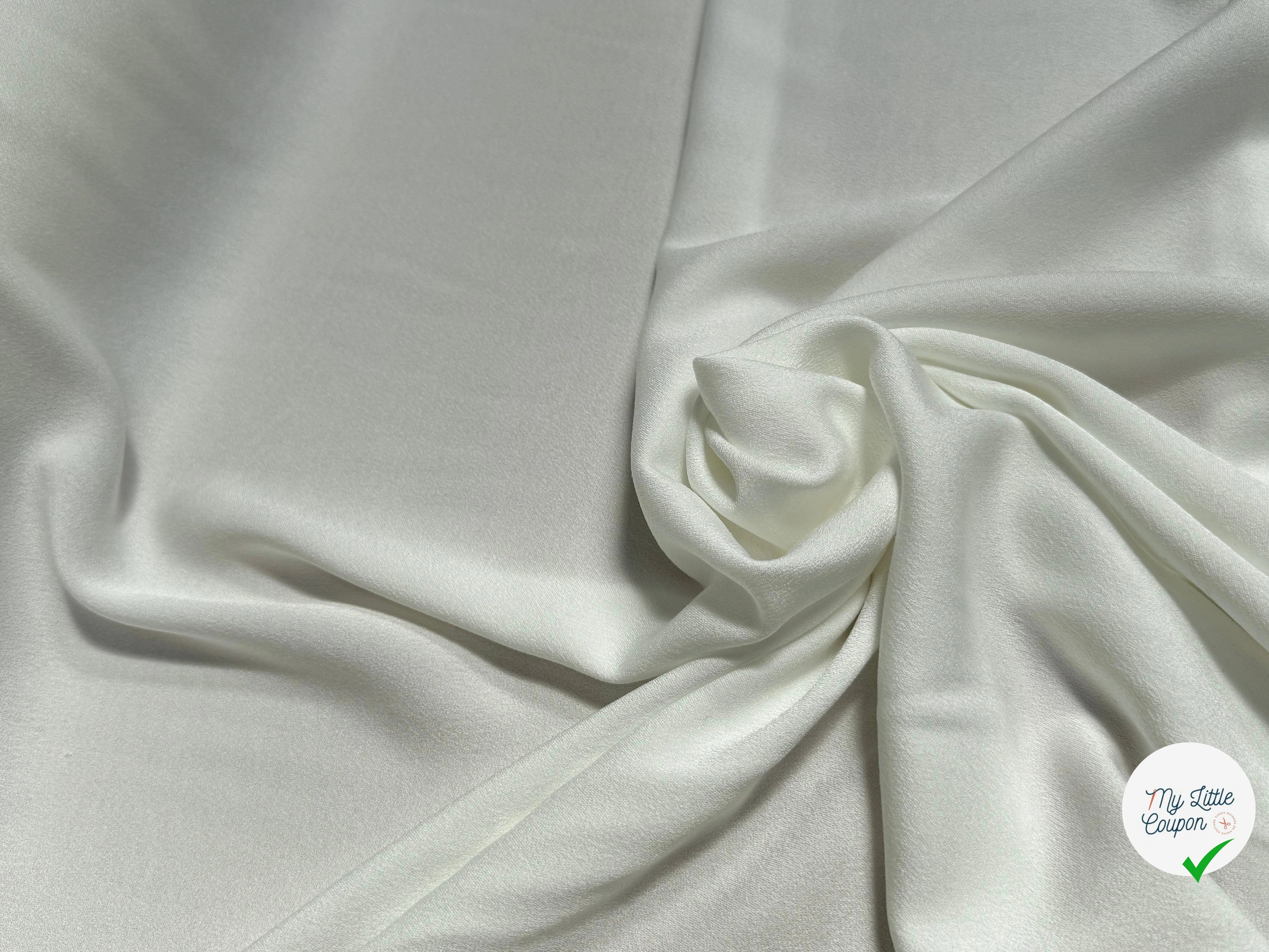 CREPE LOURD BEAU TOMBÉ BLANC CASSÉ STRETCH - My Little Coupon