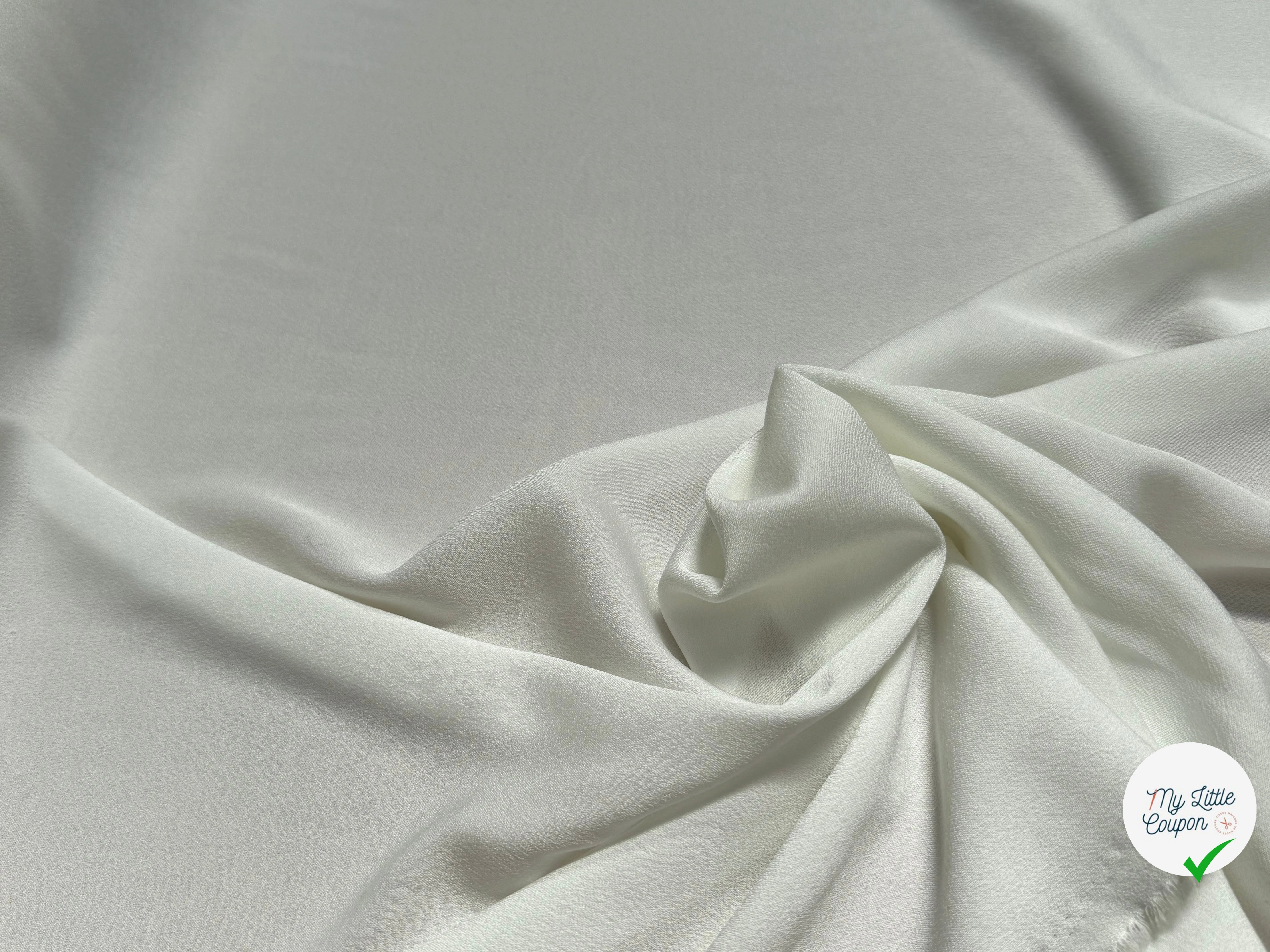 CREPE LOURD BEAU TOMBÉ BLANC CASSÉ STRETCH - My Little Coupon