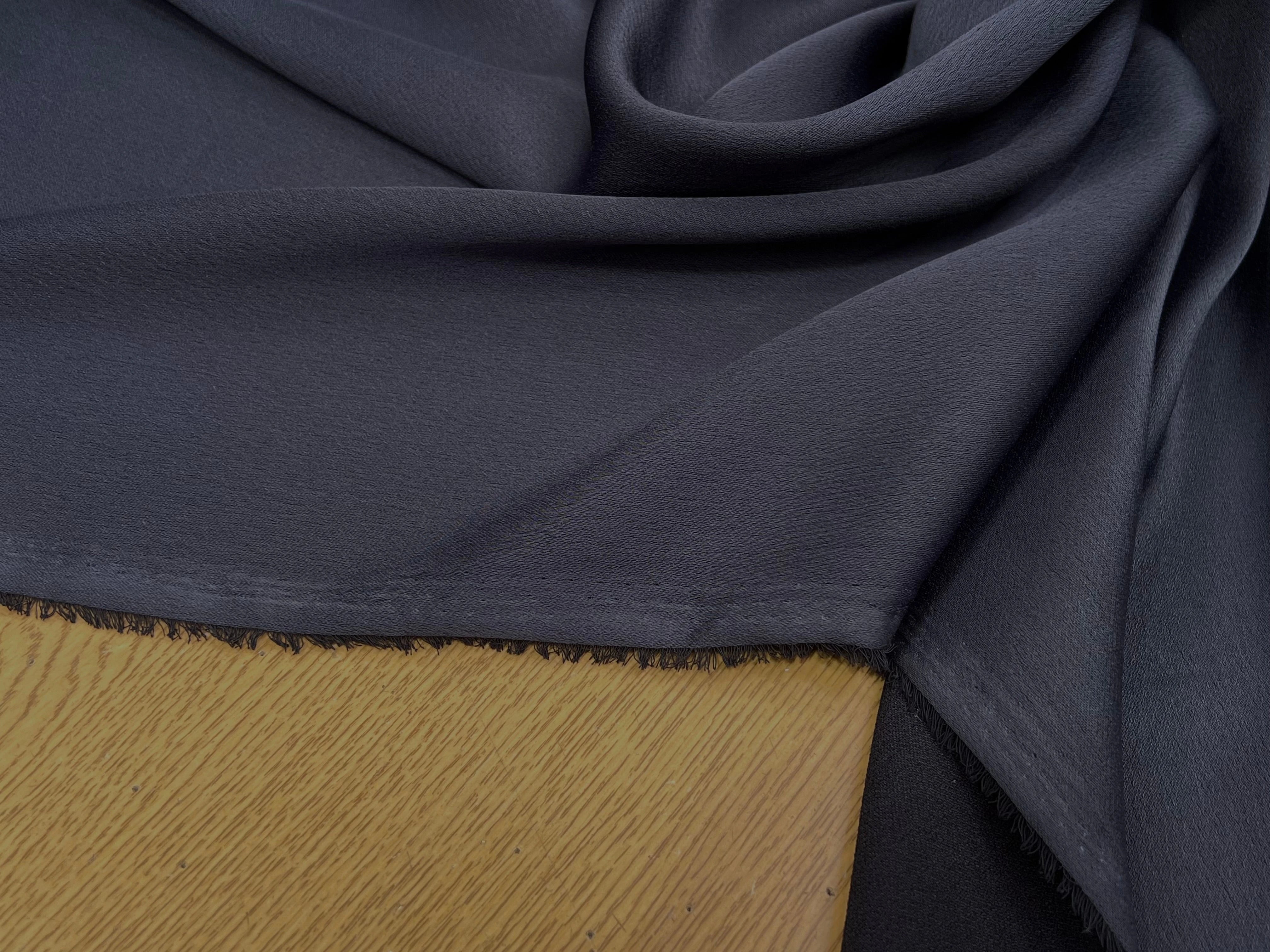 CREPE LOURD ENVERS SATIN BLEU NUIT QUALITÉ COUTURE - My Little Coupon