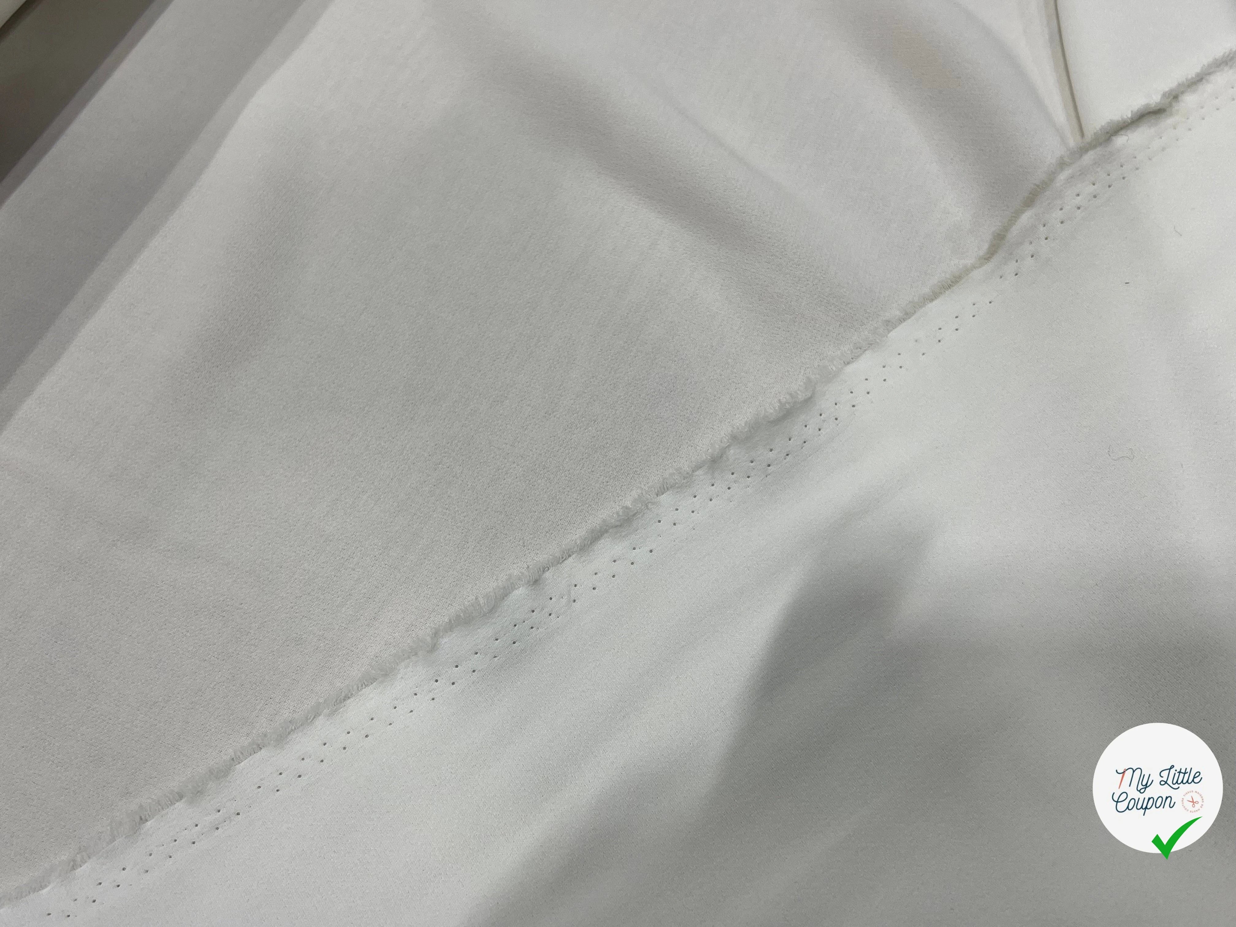 CREPE LOURD FLUIDE STRETCH BLANC LÉGÈREMENT CASSÉ 140CM - My Little Coupon
