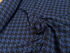 CREPE LOURD IMPRIMÉ PIED DE COQ BLEU ET NOIR - My Little Coupon