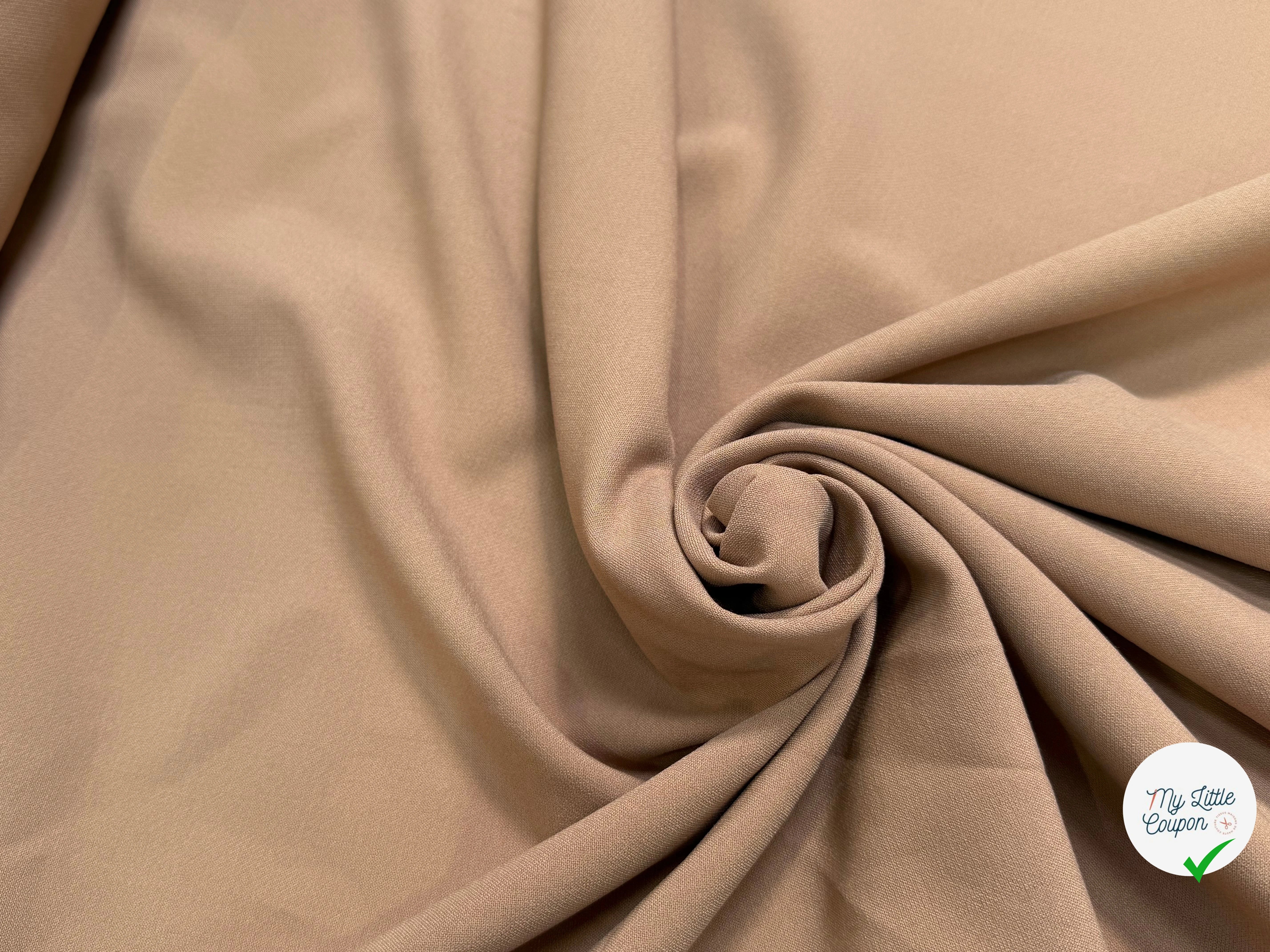 CREPE LOURD JAPAN BELLE TENUE MARRON FROIDS - My Little Coupon