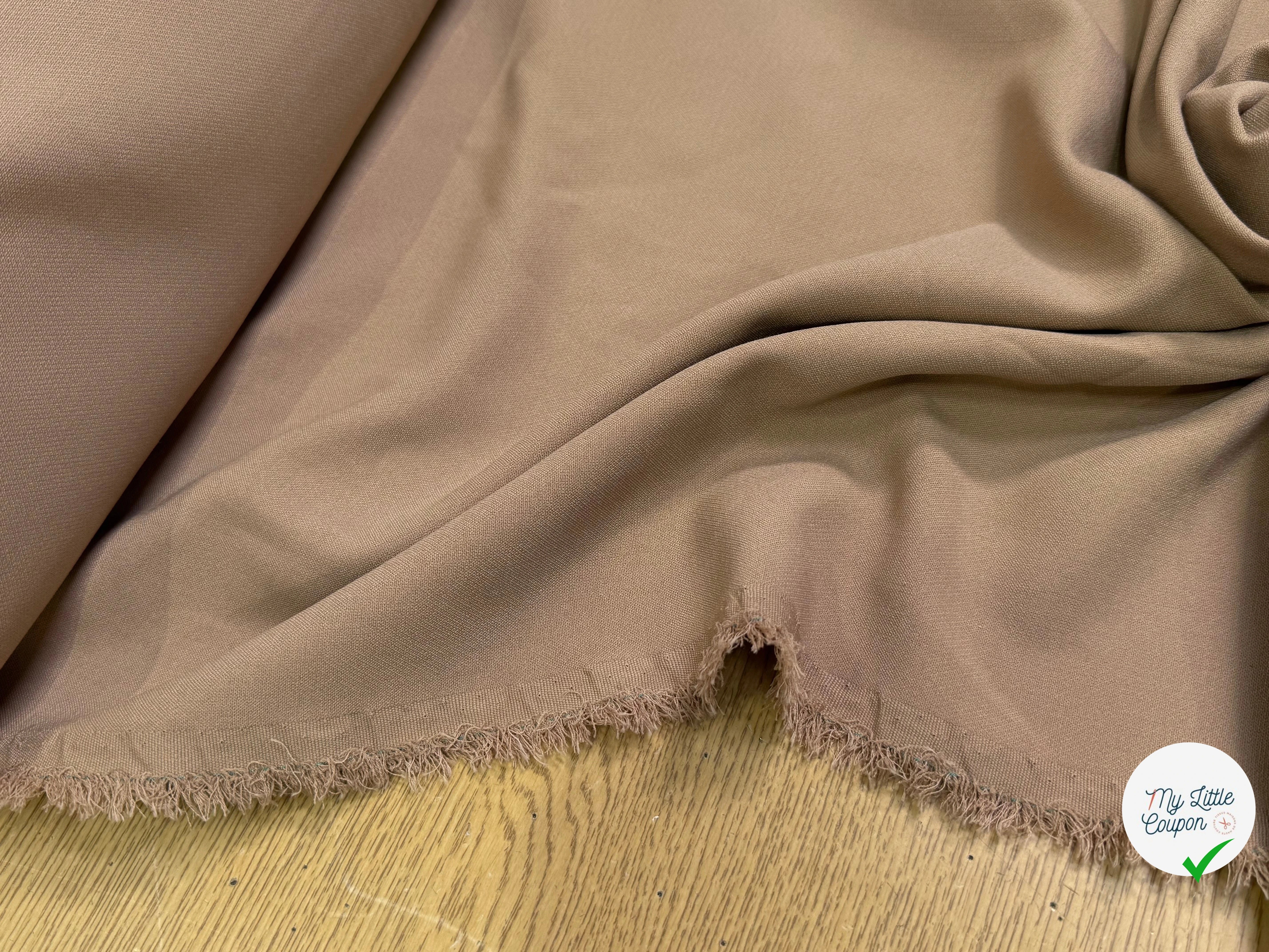 CREPE LOURD JAPAN BELLE TENUE MARRON FROIDS - My Little Coupon