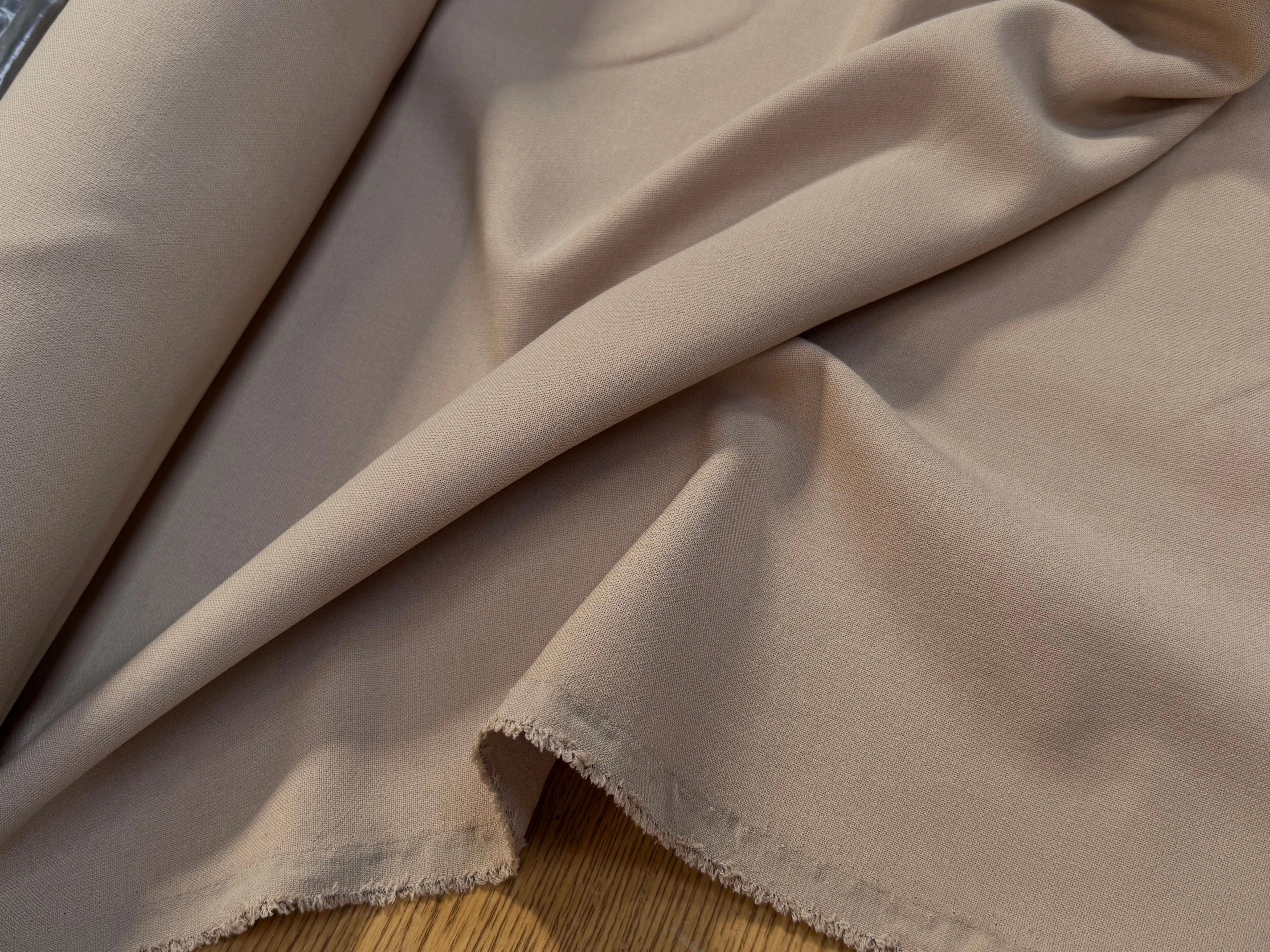 CREPE LOURD JAPAN CAFÉ AU LAIT 62% ACETATE CHIC TENUE - My Little Coupon