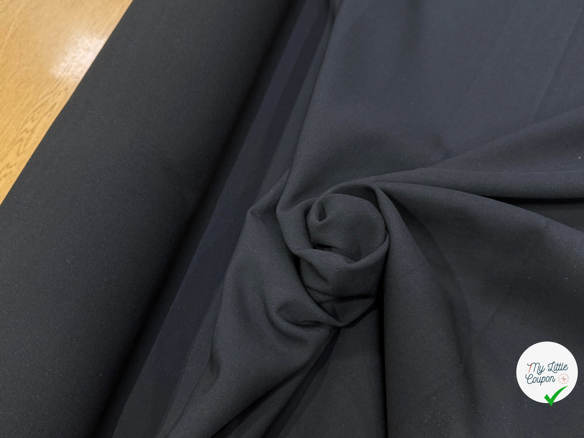 CREPE LOURD JAPAN STRETCH NOIR TENUE IMPECCABLE - My Little Coupon
