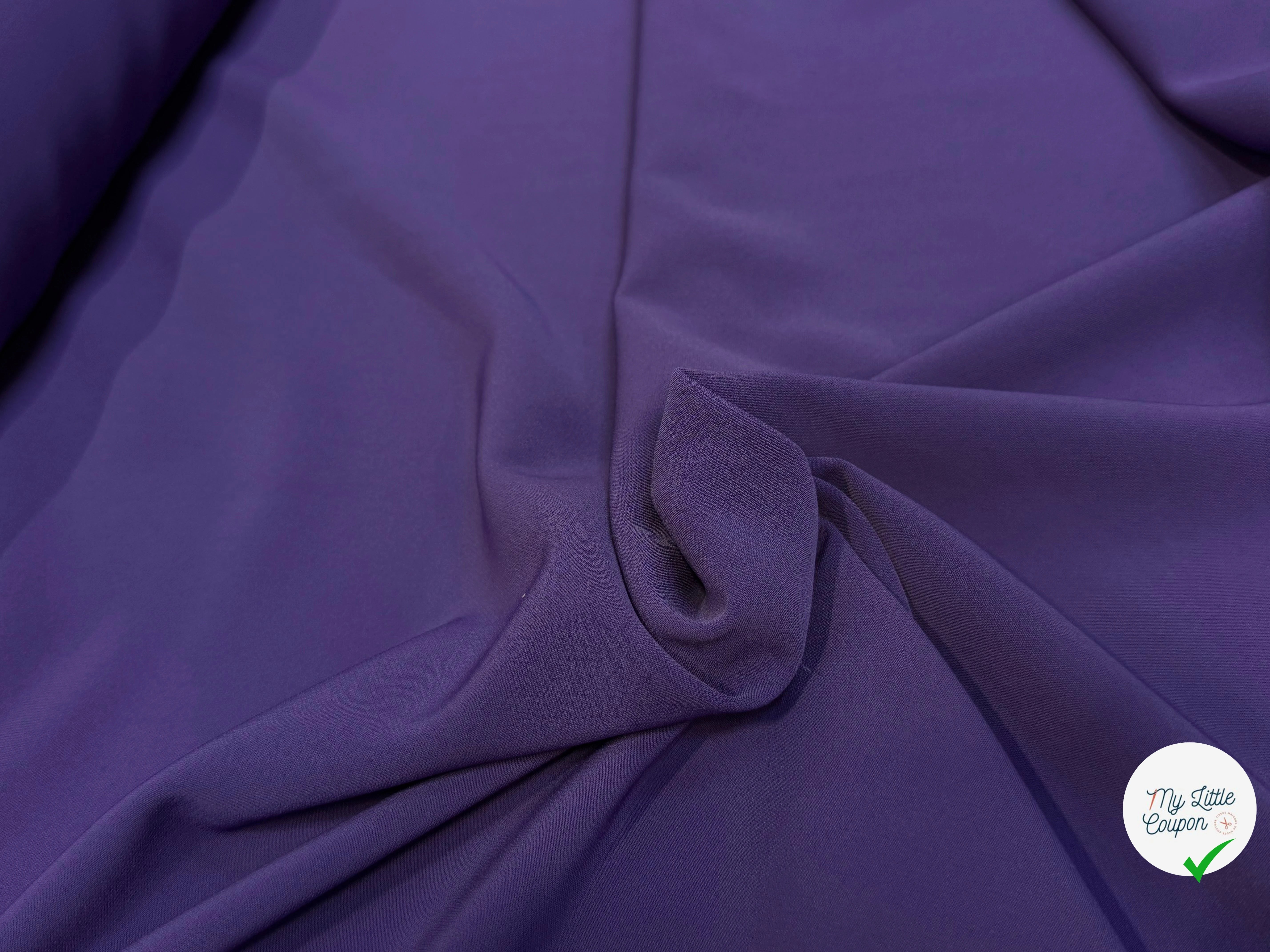 CREPE LOURD JAPAN STRETCH VIOLET REBECCA - My Little Coupon