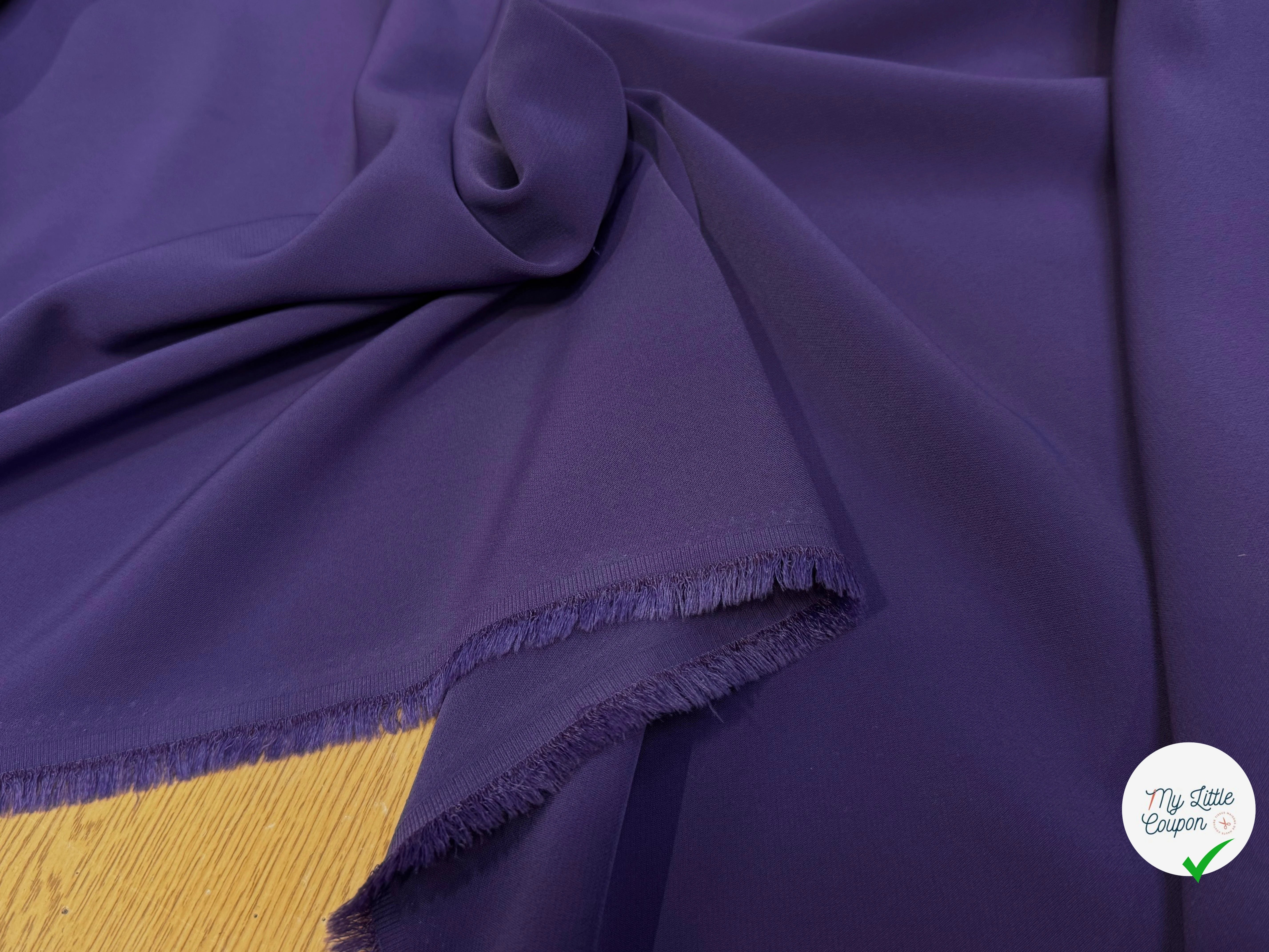 CREPE LOURD JAPAN STRETCH VIOLET REBECCA - My Little Coupon