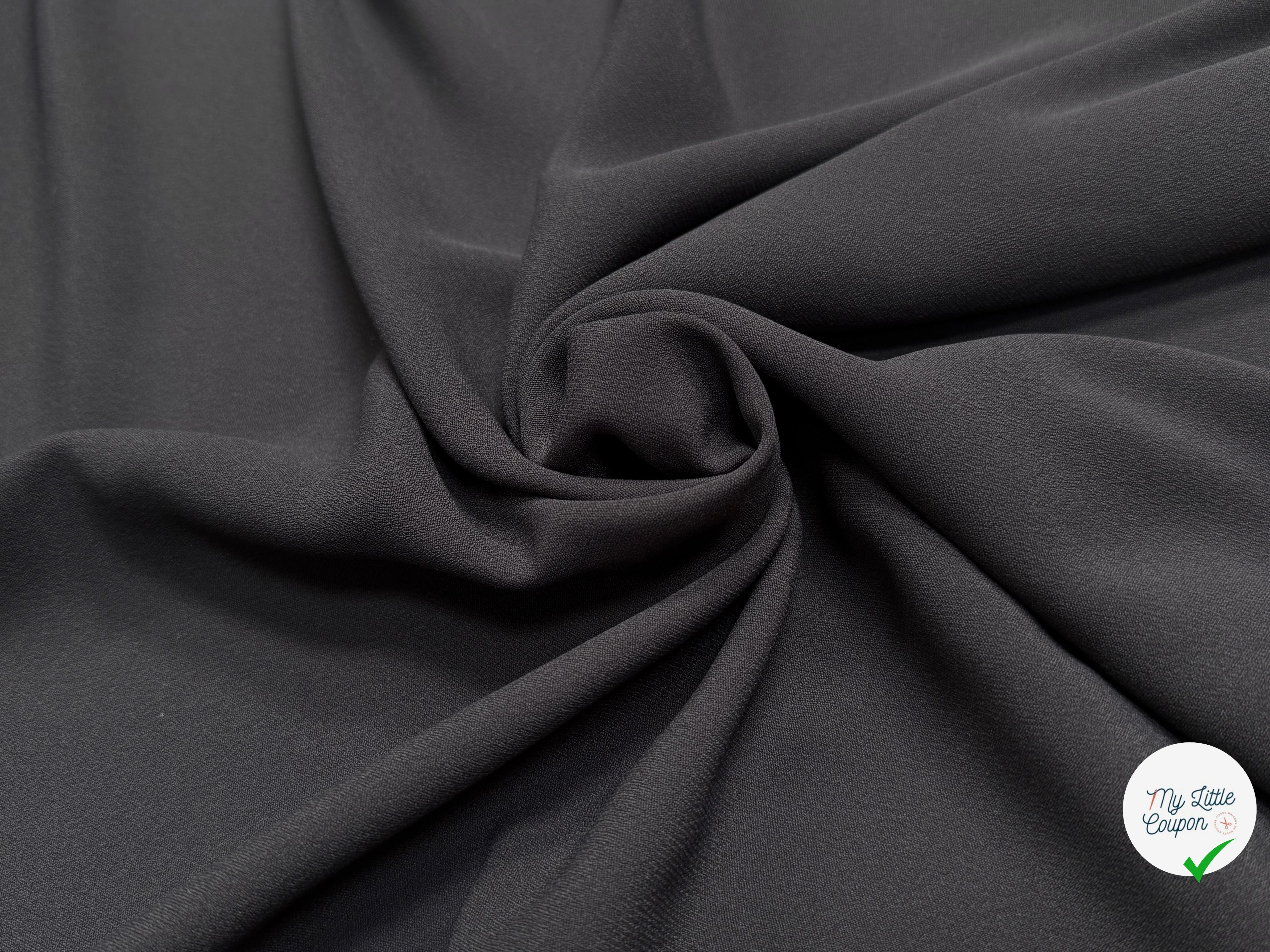 CREPE LOURD JAPON ACETATE VISCOSE CHOCO - My Little Coupon