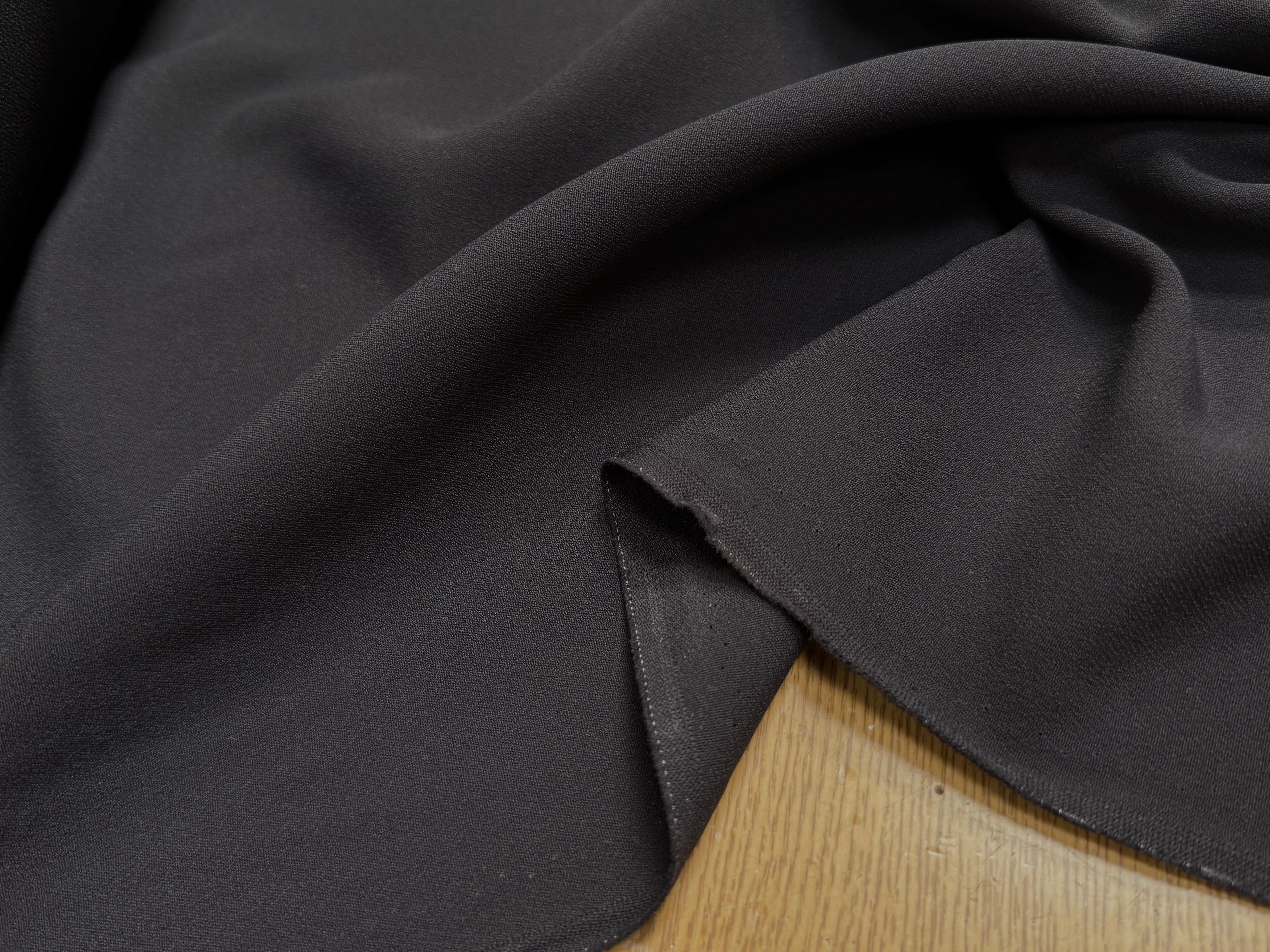 CREPE LOURD JAPON ACETATE VISCOSE CHOCO - My Little Coupon