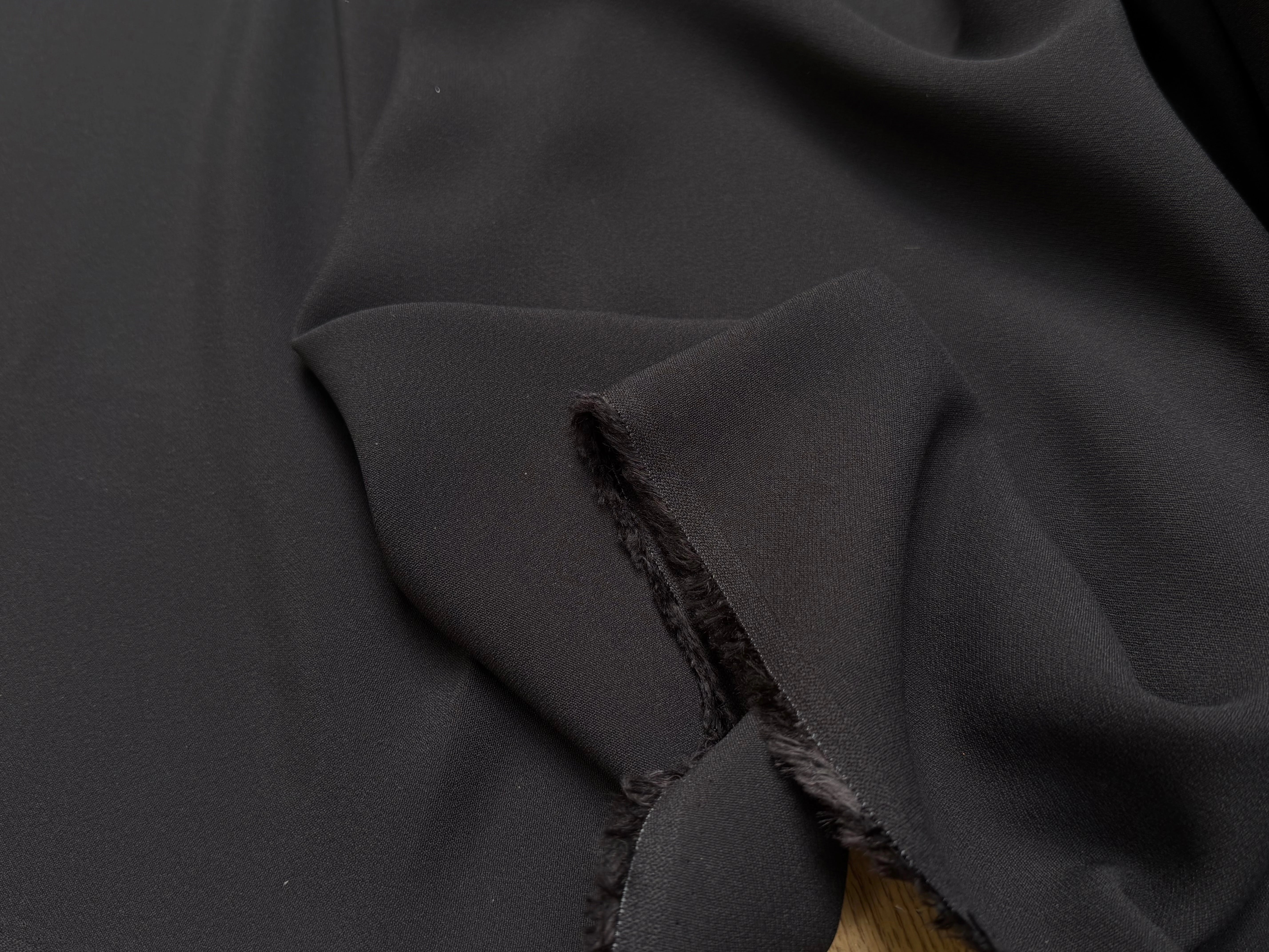 CREPE LOURD JAPON ACETATE VISCOSE CHOCO - My Little Coupon
