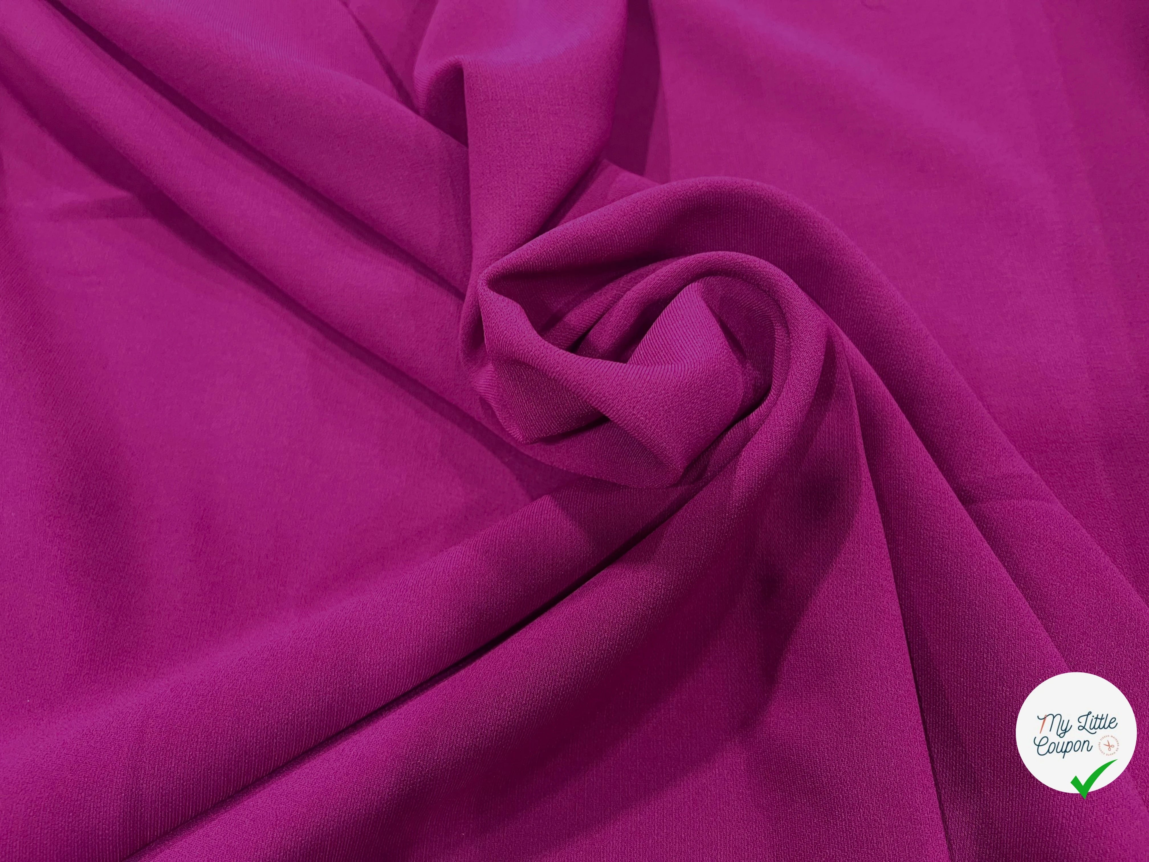 CREPE LOURD JAPON ROSE VIOLET SRETCH - My Little Coupon