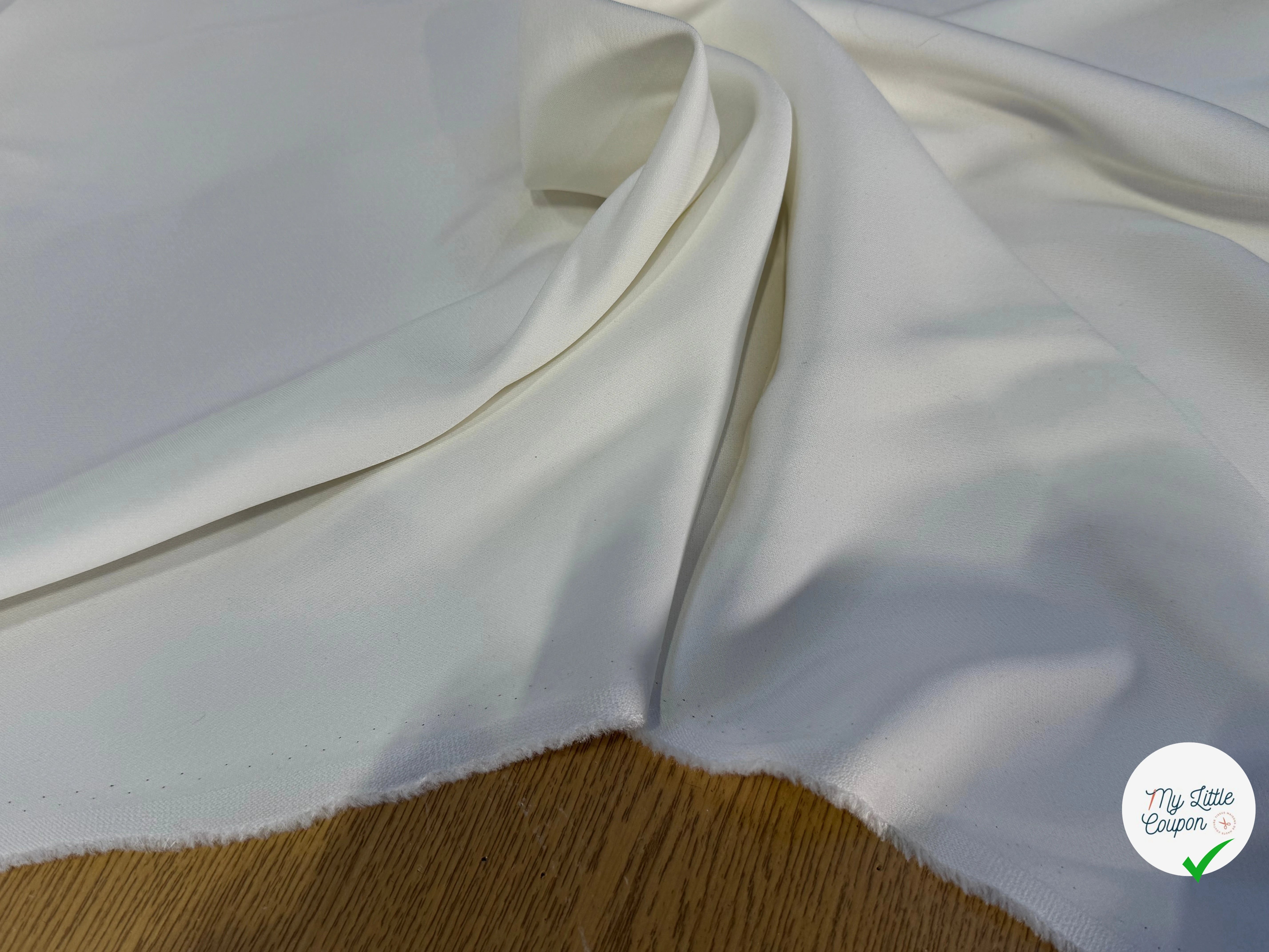 CREPE LOURD JAPONAIS BLANC CASSÉ STRETCH - My Little Coupon