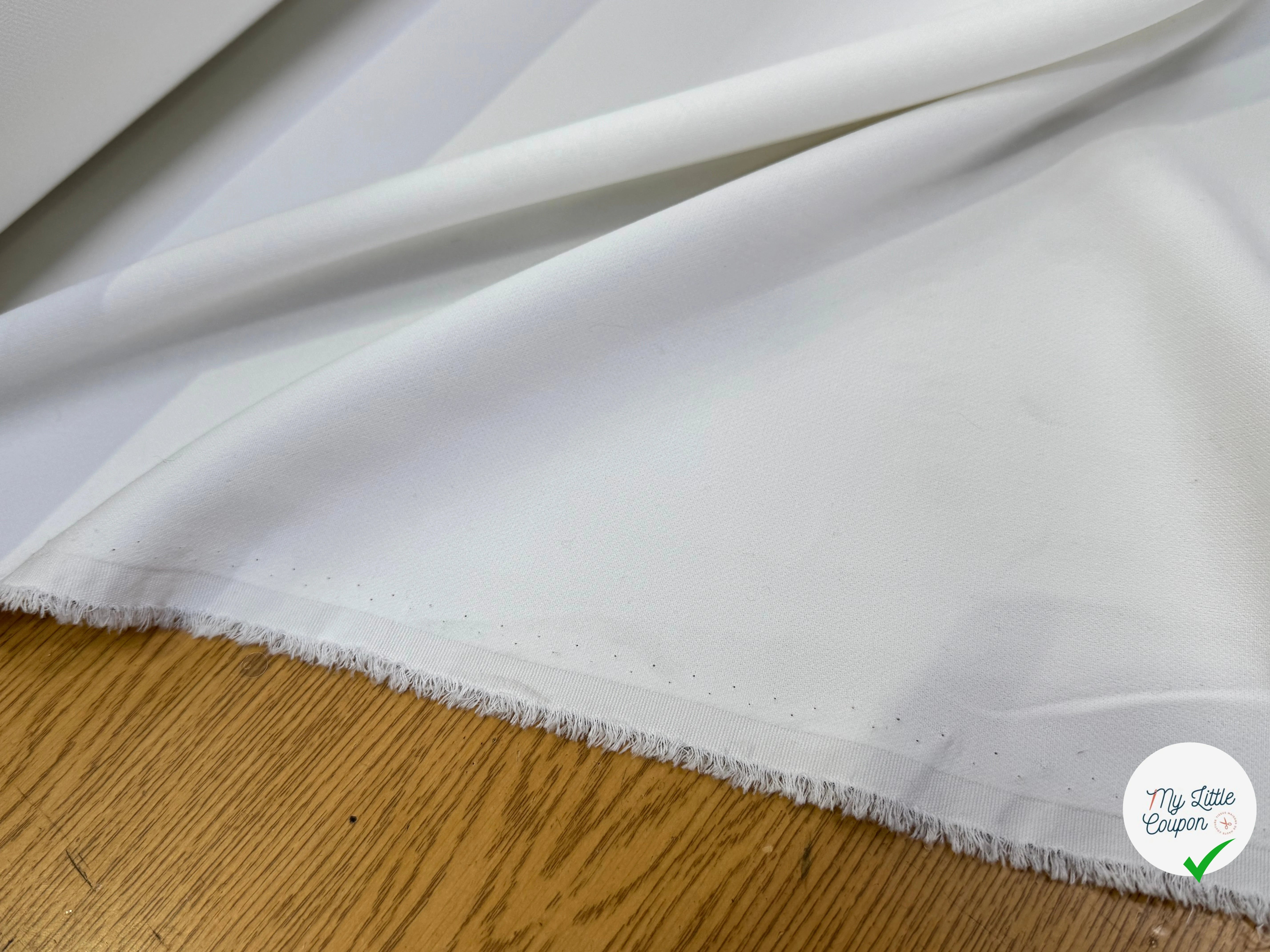 CREPE LOURD JAPONAIS BLANC STRETCH - My Little Coupon