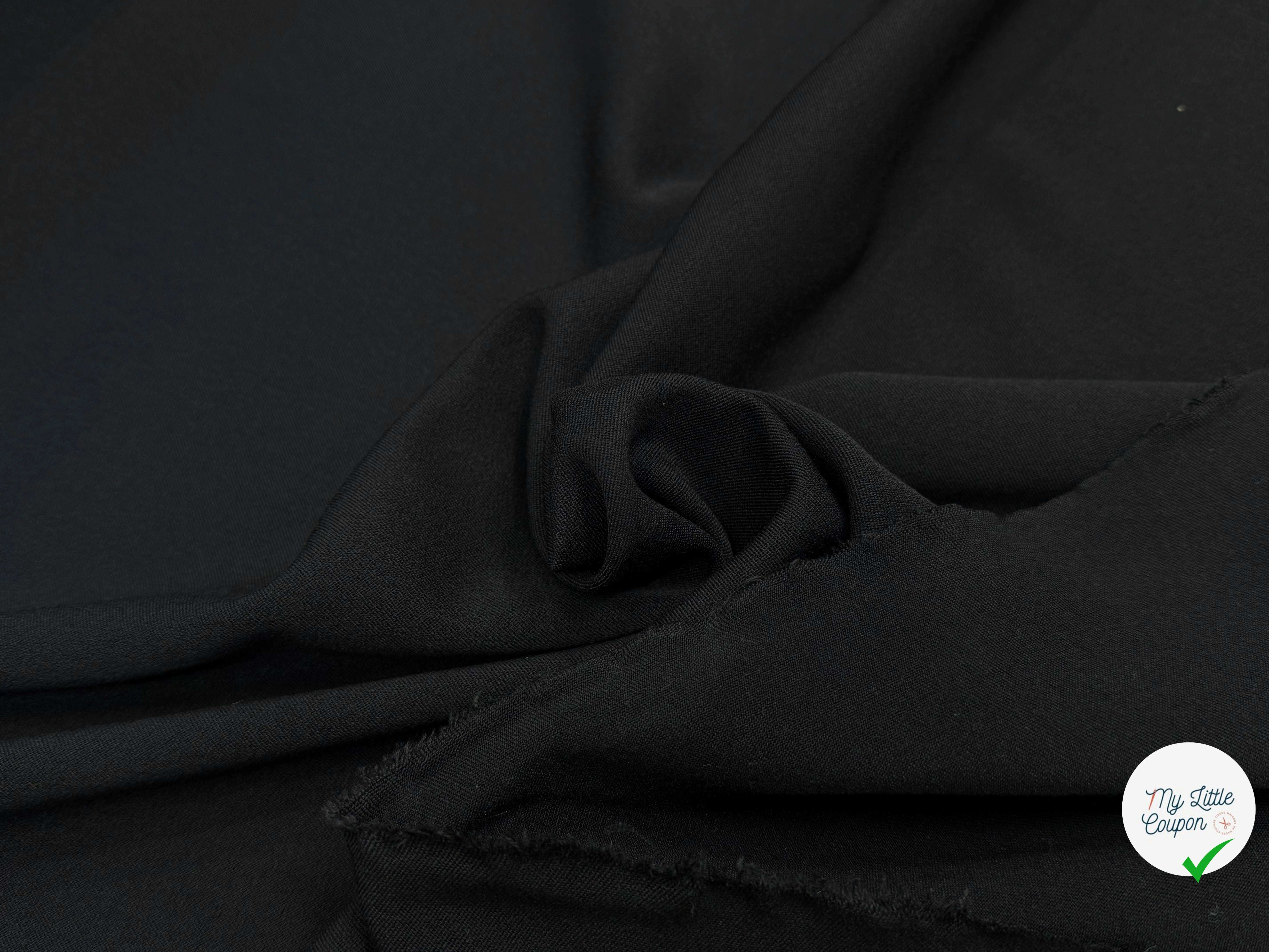 CREPE LOURD LÉGÈREMENT STRETCH NOIR 150CM - My Little Coupon