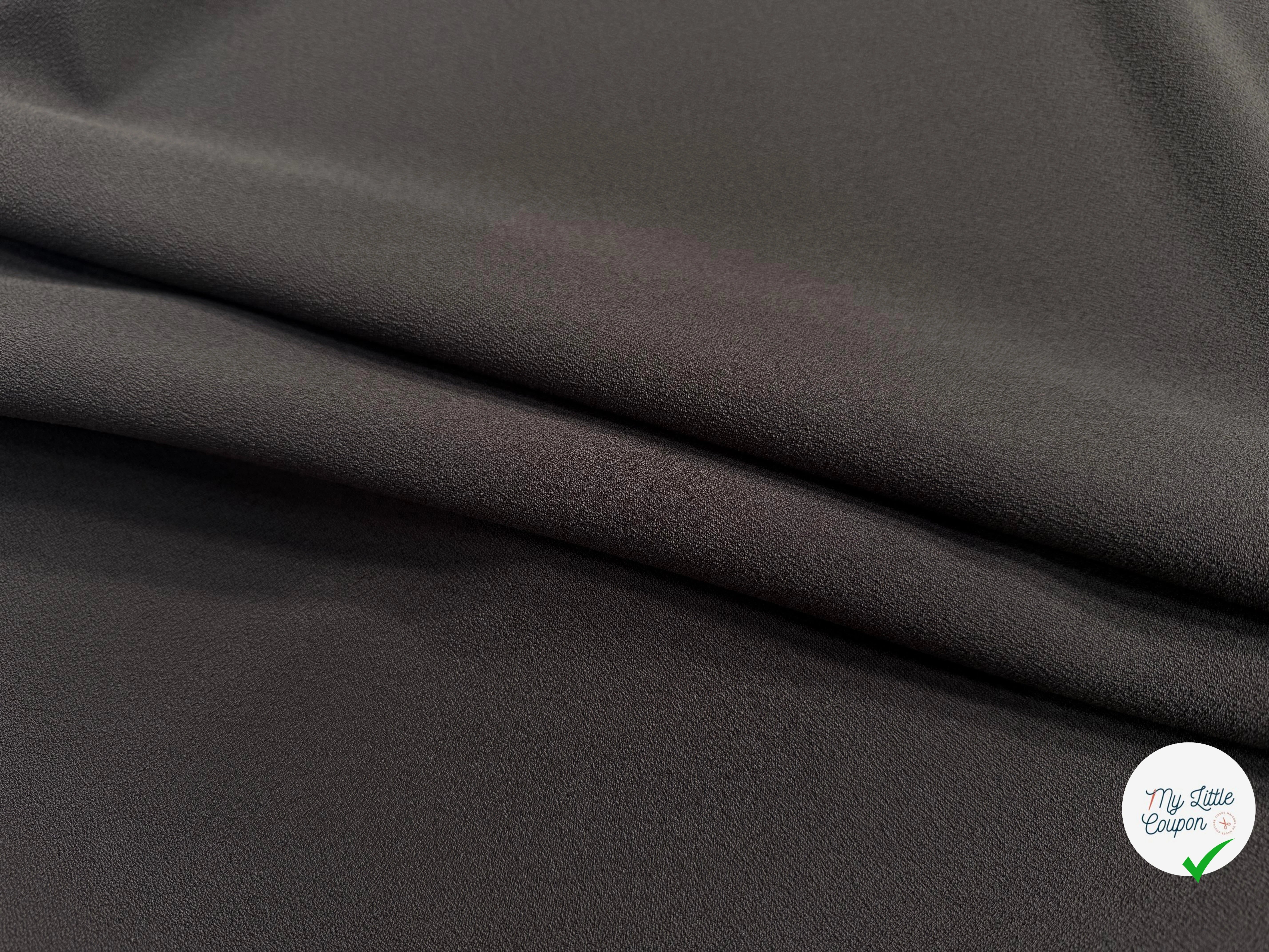 CREPE LOURD MOUSSE POLYVISOSE STRETCH KAKI GRIS SUBLIME - My Little Coupon