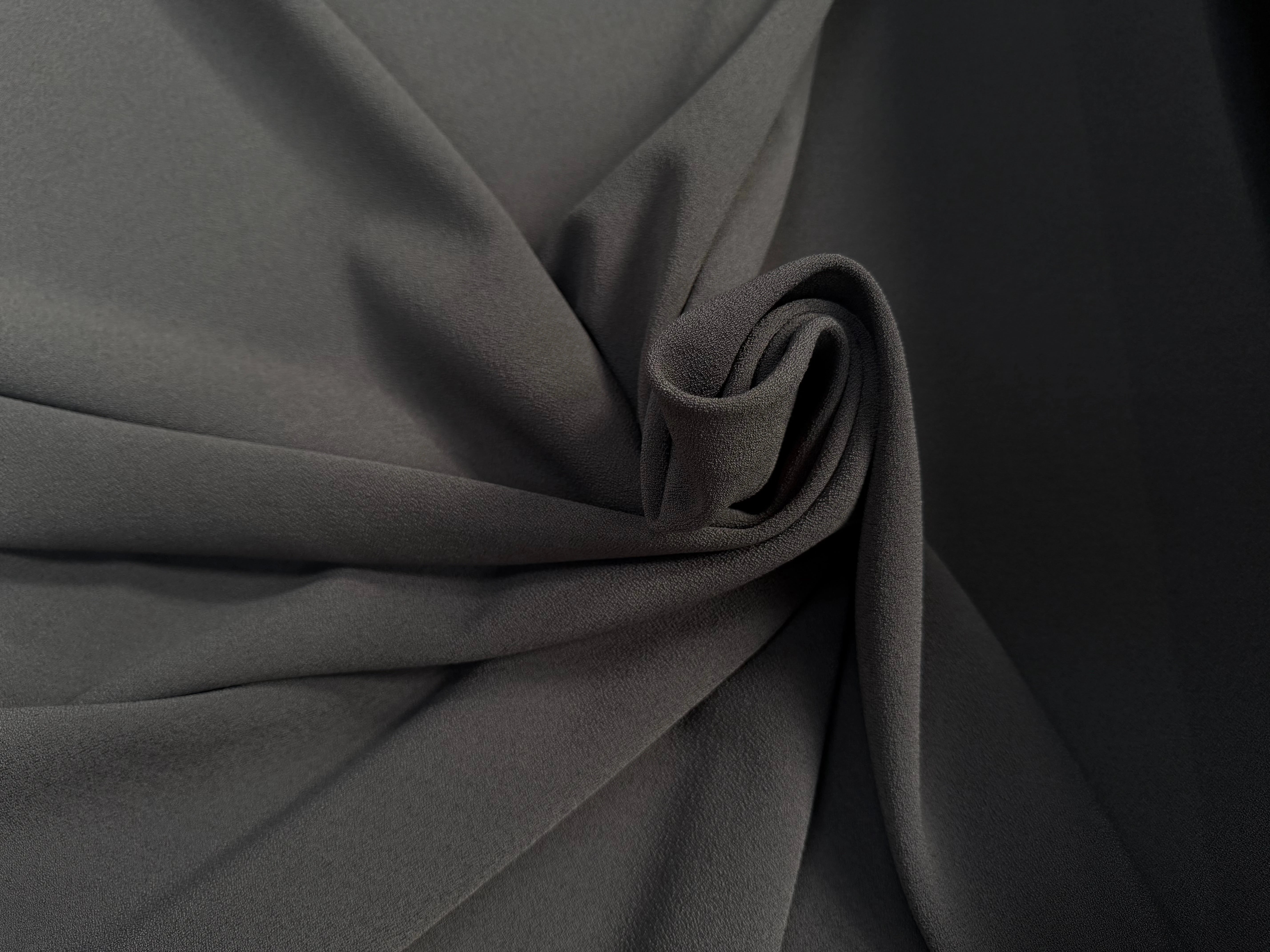 CREPE LOURD MOUSSE POLYVISOSE STRETCH KAKI GRIS SUBLIME - My Little Coupon