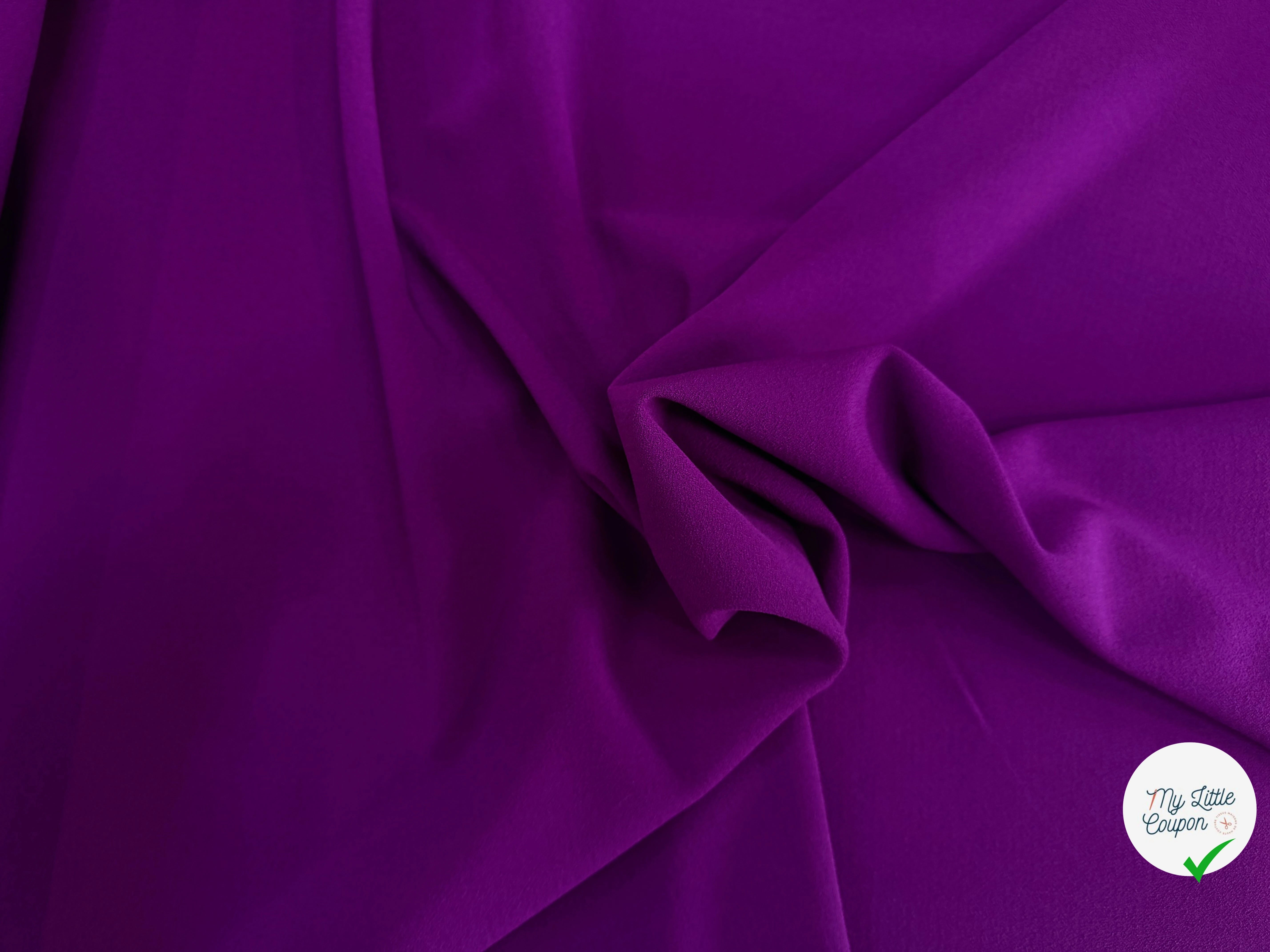 CREPE LOURD MOUSSE POLYVISOSE STRETCH VIOLET SUBLIME - My Little Coupon