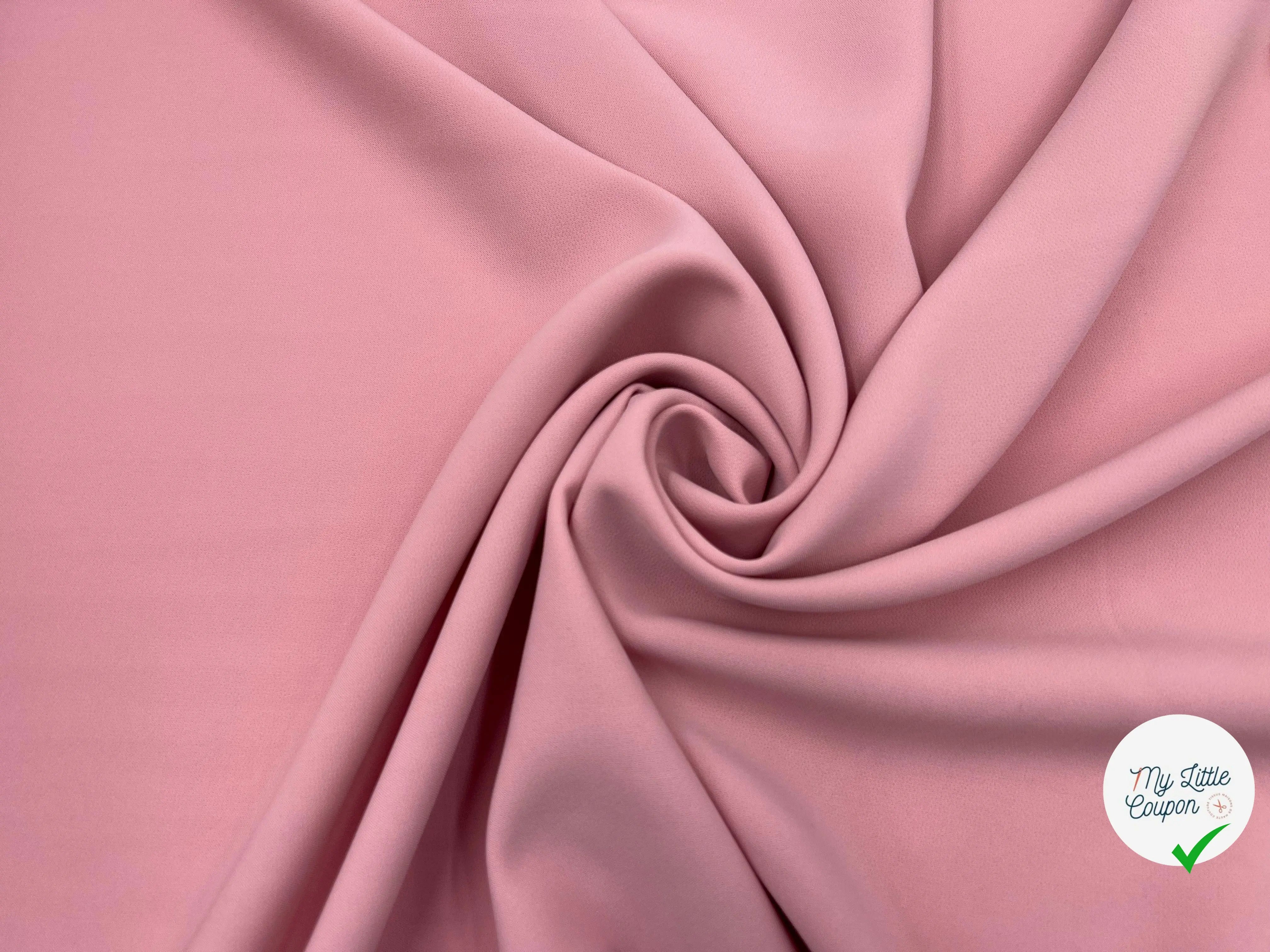 CRÊPE LOURD STRETCH ROSE BLUSH - My Little Coupon - tissu - coudre