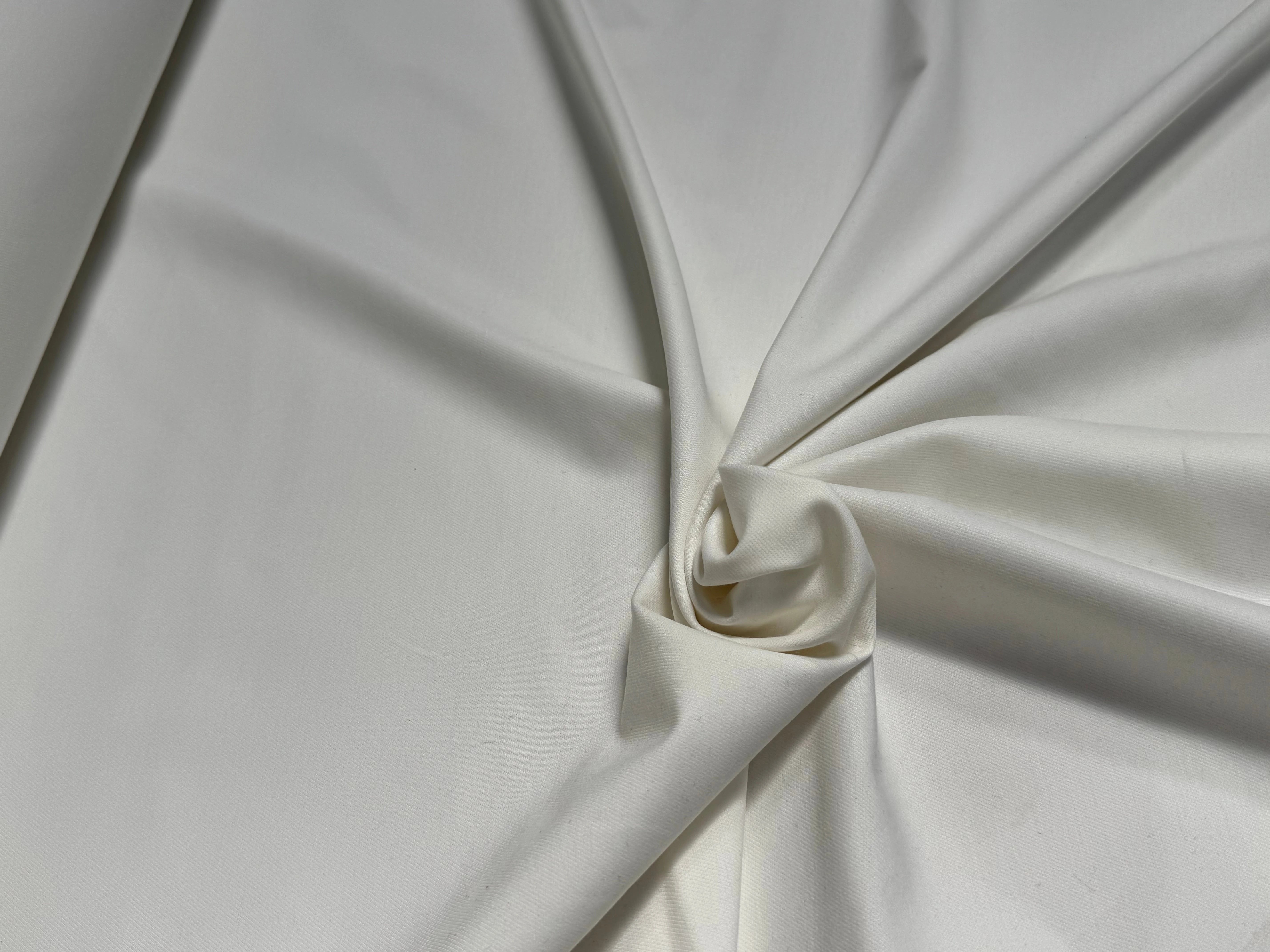 CREPE LOURD ULTRA STRETCH BEAU TOUCHER BLANC 18% VISCOSE - My Little Coupon