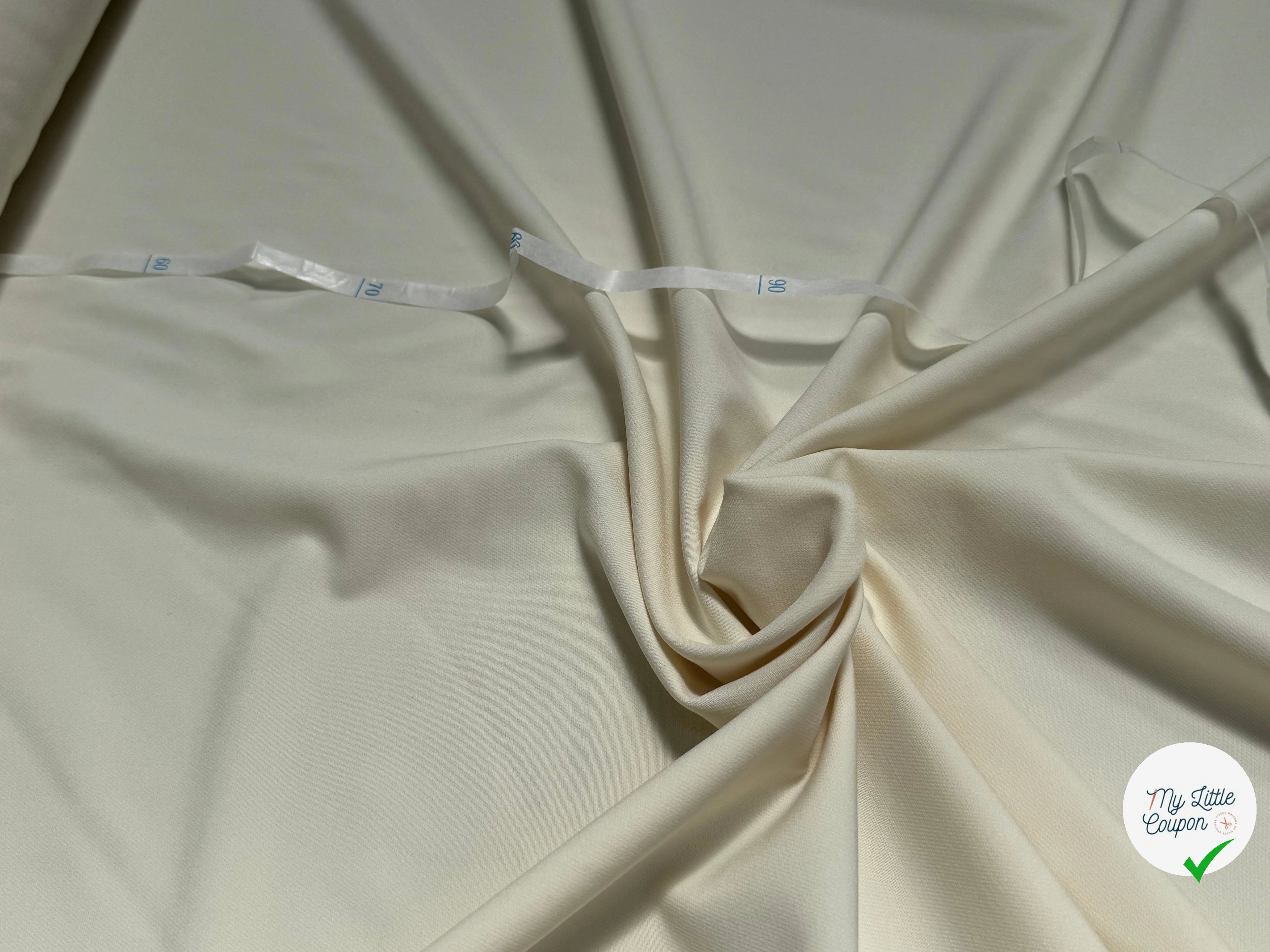 CREPE LOURD ULTRA STRETCH BEAU TOUCHER ÉCRU 18% VISCOSE - My Little Coupon