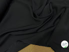 CREPE LOURD VISCOSE TRÈS BEAU TOMBÉ NOIR STRETCH LÉGÈREMENT SATINÉ - My Little Coupon