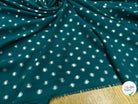CREPE LUREX VERT CANARD POIS ARGENTÉ - My Little Coupon
