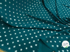 CREPE LUREX VERT CANARD POIS ARGENTÉ - My Little Coupon